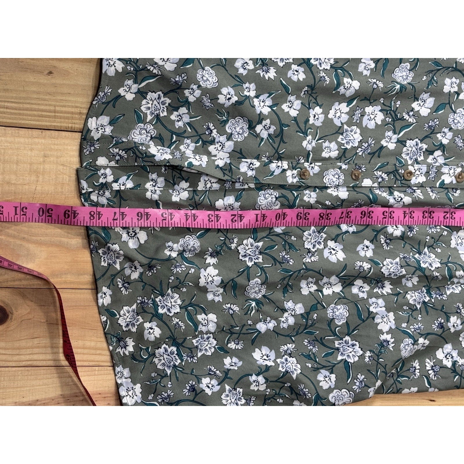 NWT Angel's Forever Young Peasant Boho Women's Sz L Floral Green Mid-dress