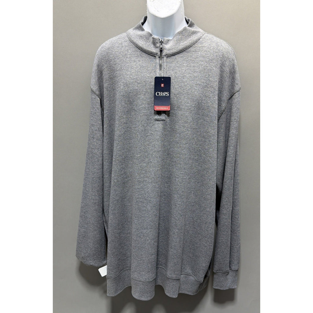 CHAPS Reversible Long Sleeve 1/4 Zip Pullover Shirt Men's Sizes 2XLT