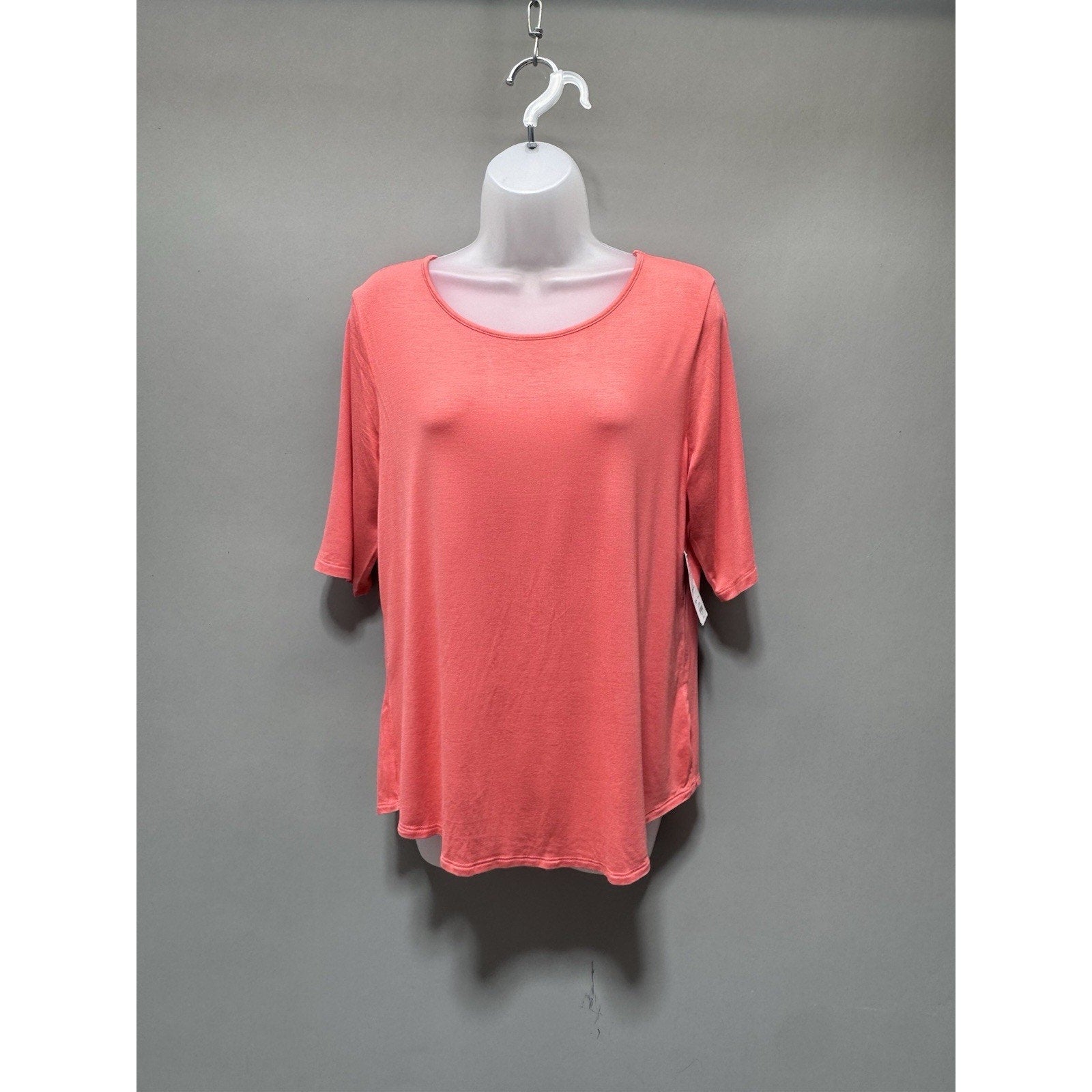 Apt. 9 Coral Elbow Sleeve Oversized Tee Top Women’s Large NEW with Tags