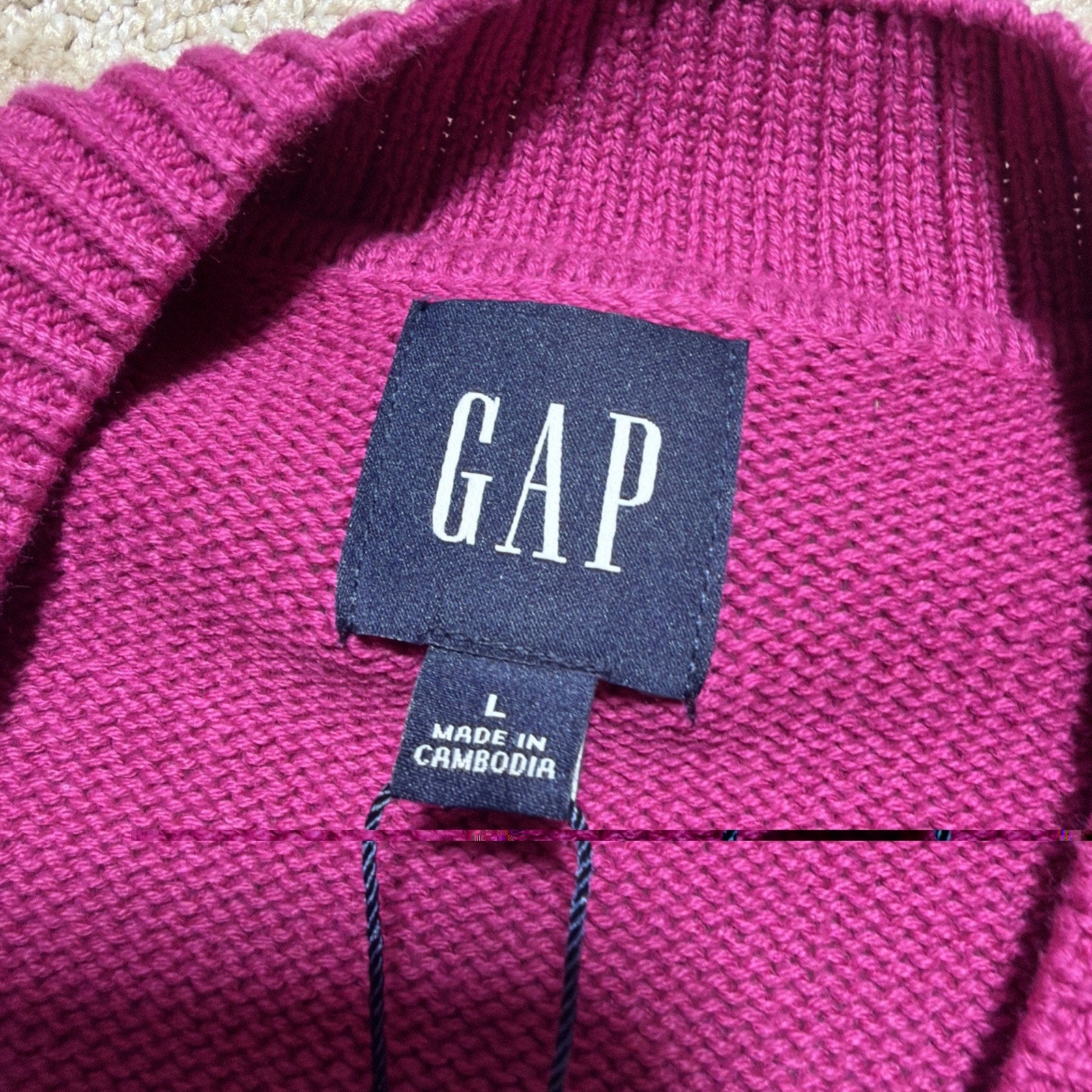 NWT GAP Sweater Women's Size Large Pink Crew Neck Long Sleeve Comfy Oversized