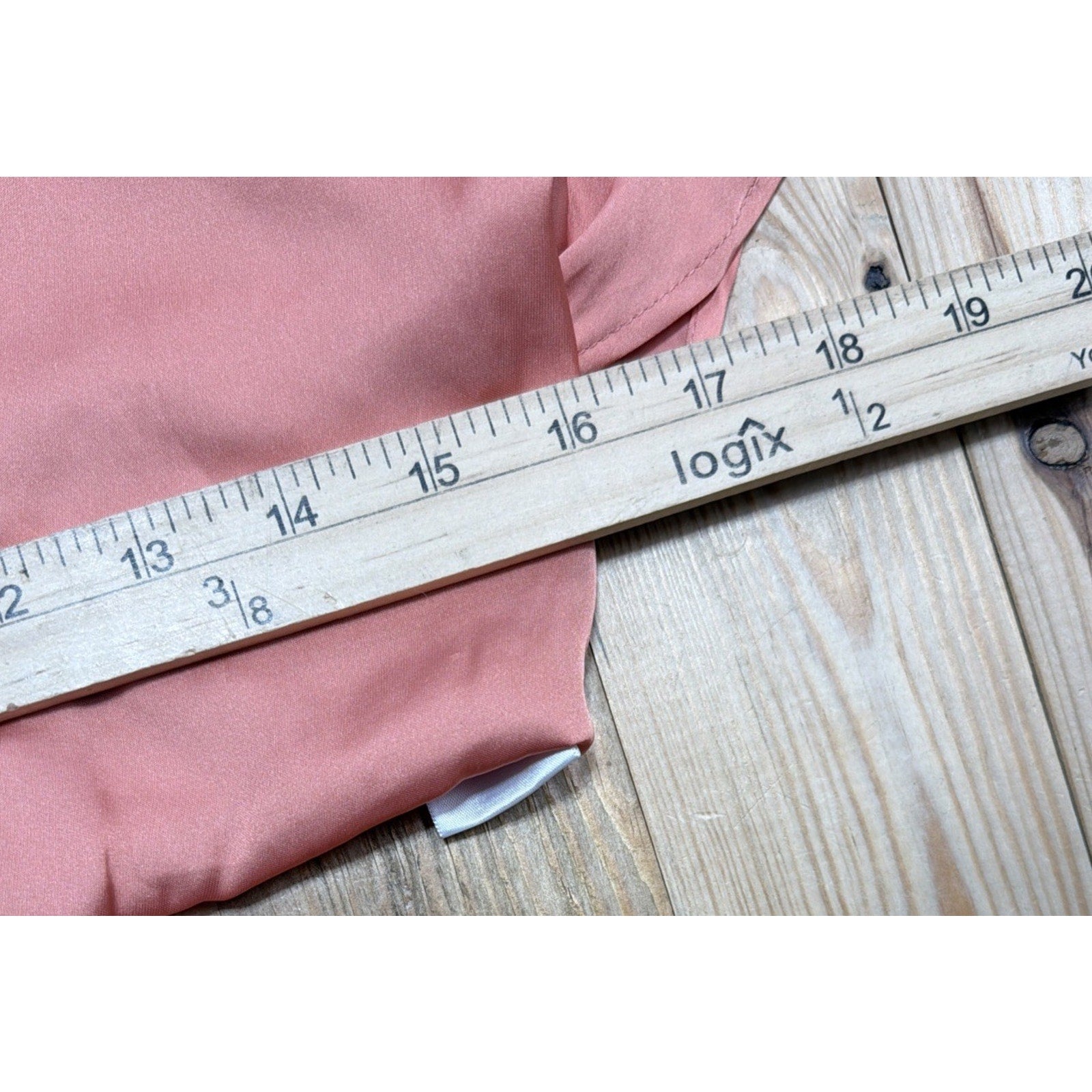 Women's Small Express Satin Peach Color Butterfly Sleeve Flowy Blouse