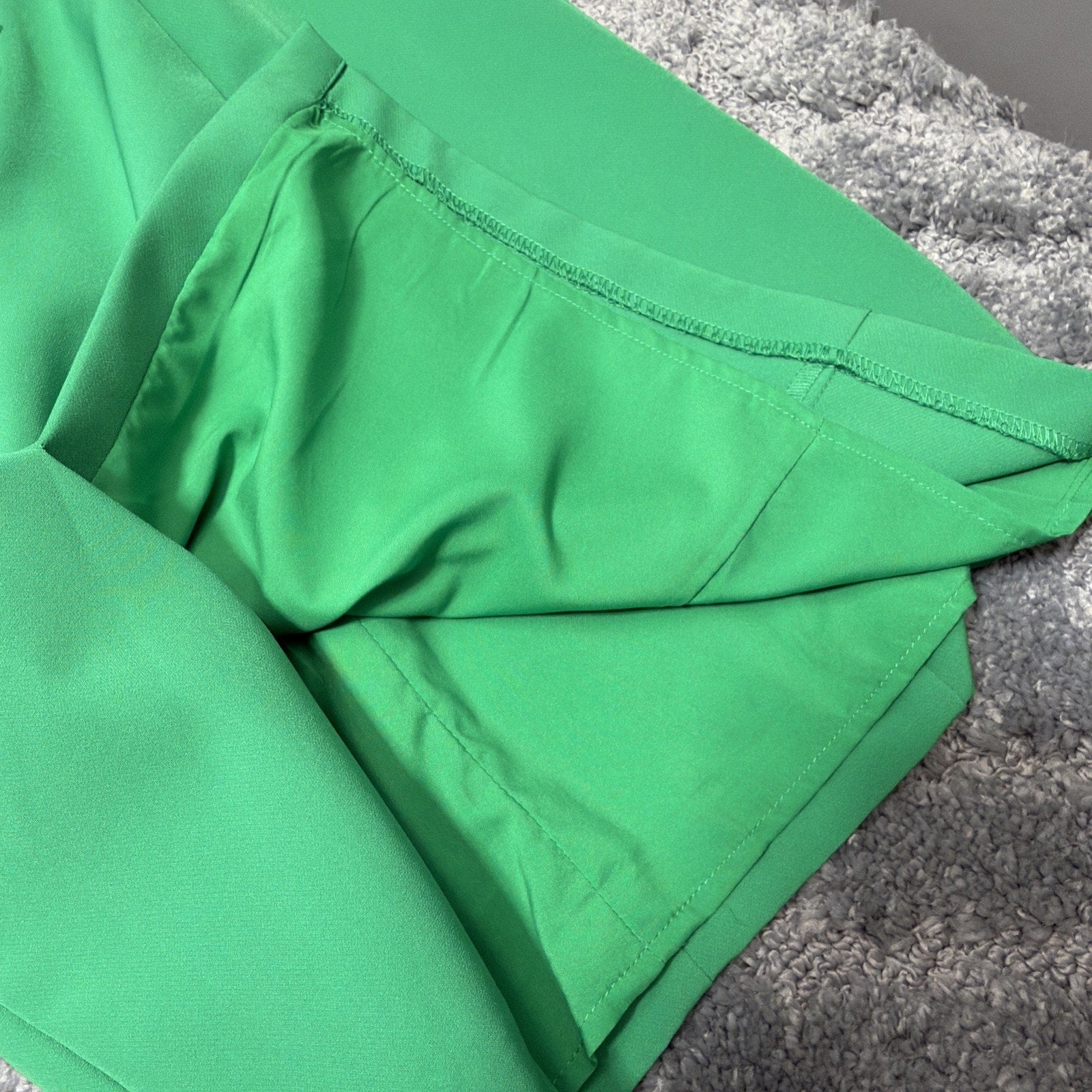 Vince Camuto Women's Green Laguna Crepe Bodycon Front-Ruffle Dress Size 4