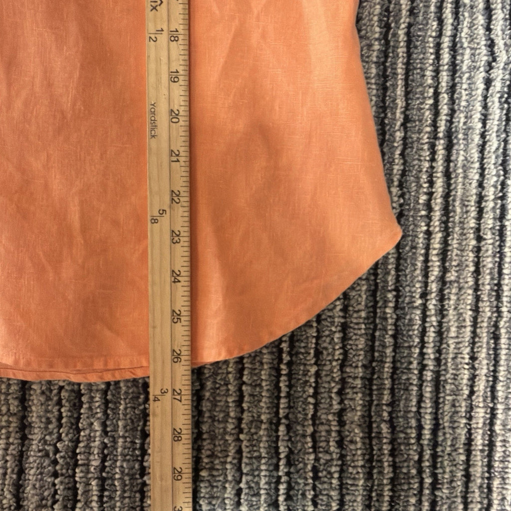 Lulu B Linen Top Womens XL Button Up Sleeveless Coral Breathable Casual