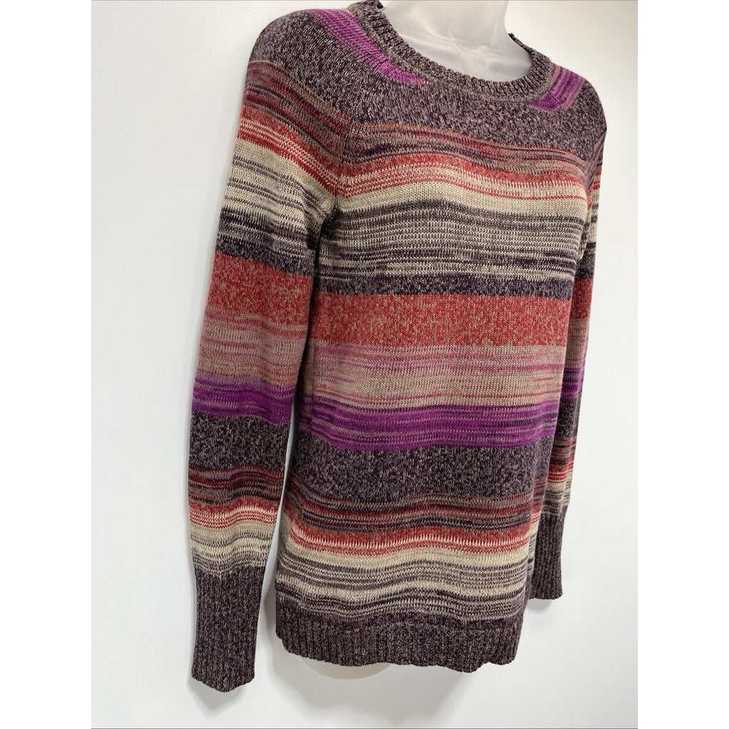 Womens Eddie Bauer Striped Cotton Sweater Size XS