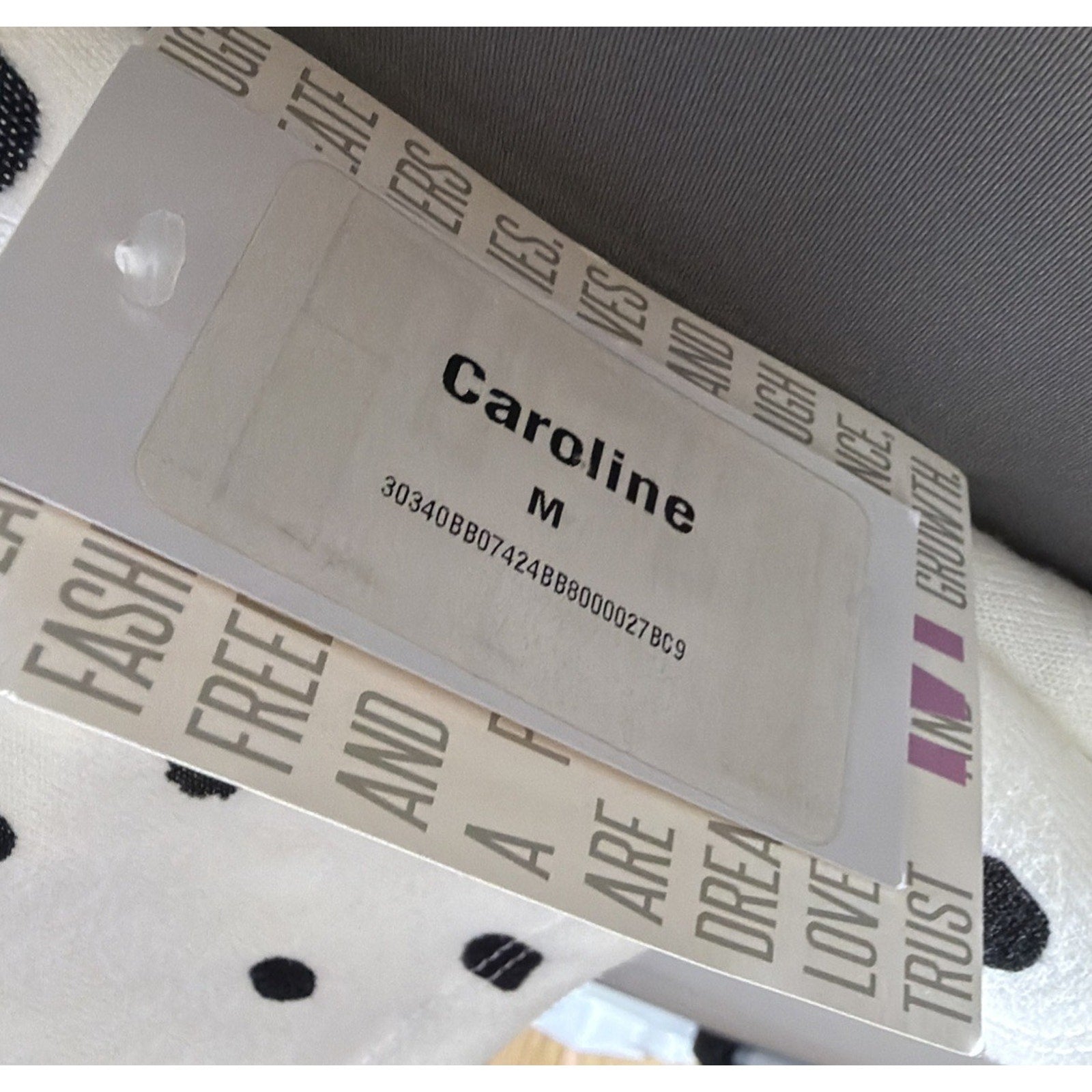 New Lularoe Caroline Jacket Cardigan Pockets White Black Polka Dots Sz M Stretch