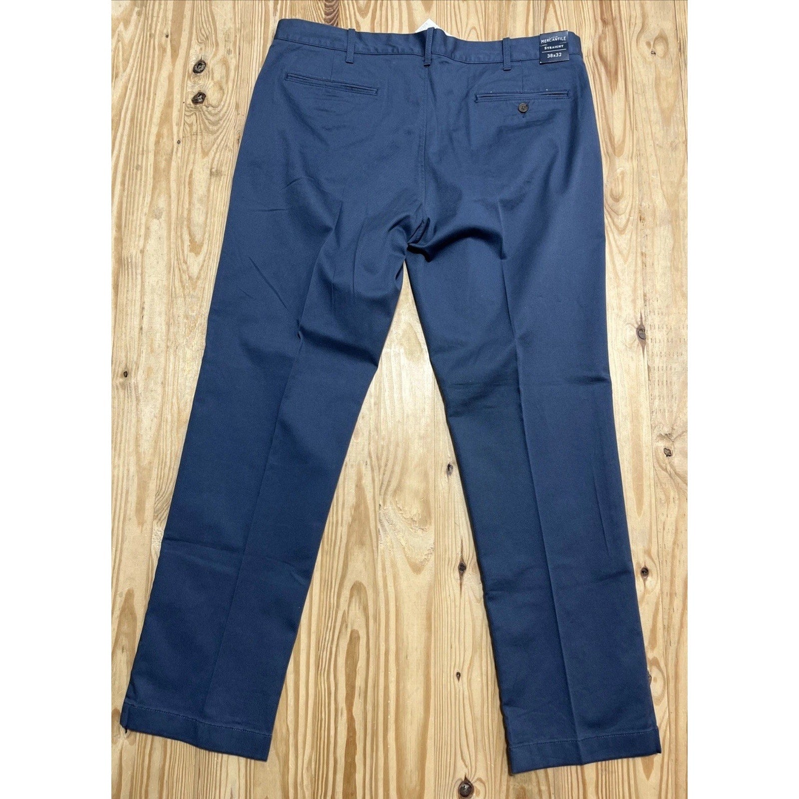 J.Crew Mens 38x32 Navy Blue Mercantile Flex Straight Leg Chino Pants NWT