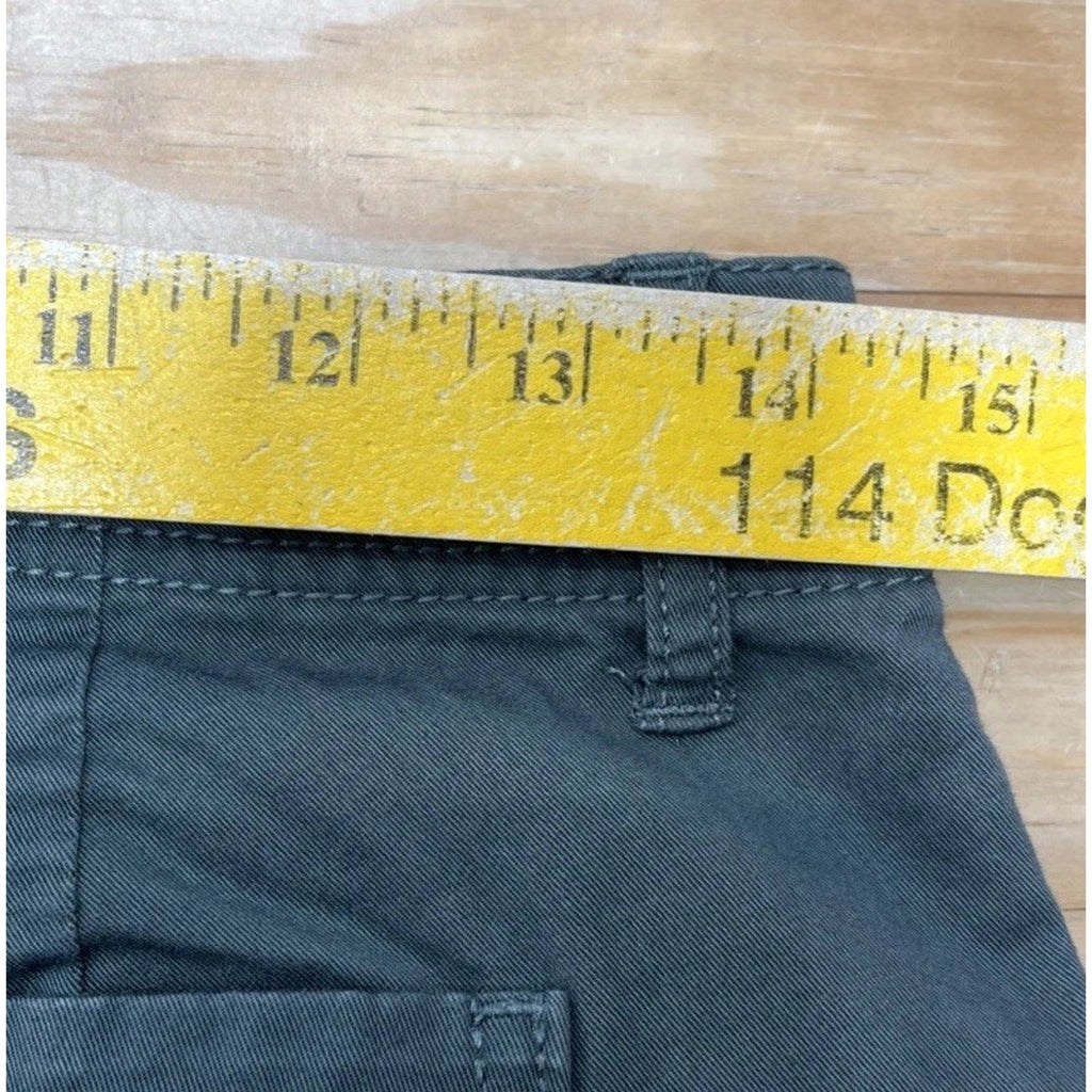 Athleta Womens Chino Shorts Size 0 Green Adjustable Waist Cotton Stretch