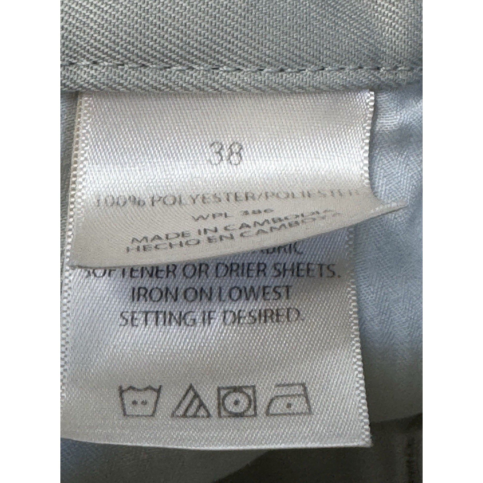 Haggar Beige Flat Front Adjustable Waist Shorts Mens Size 38