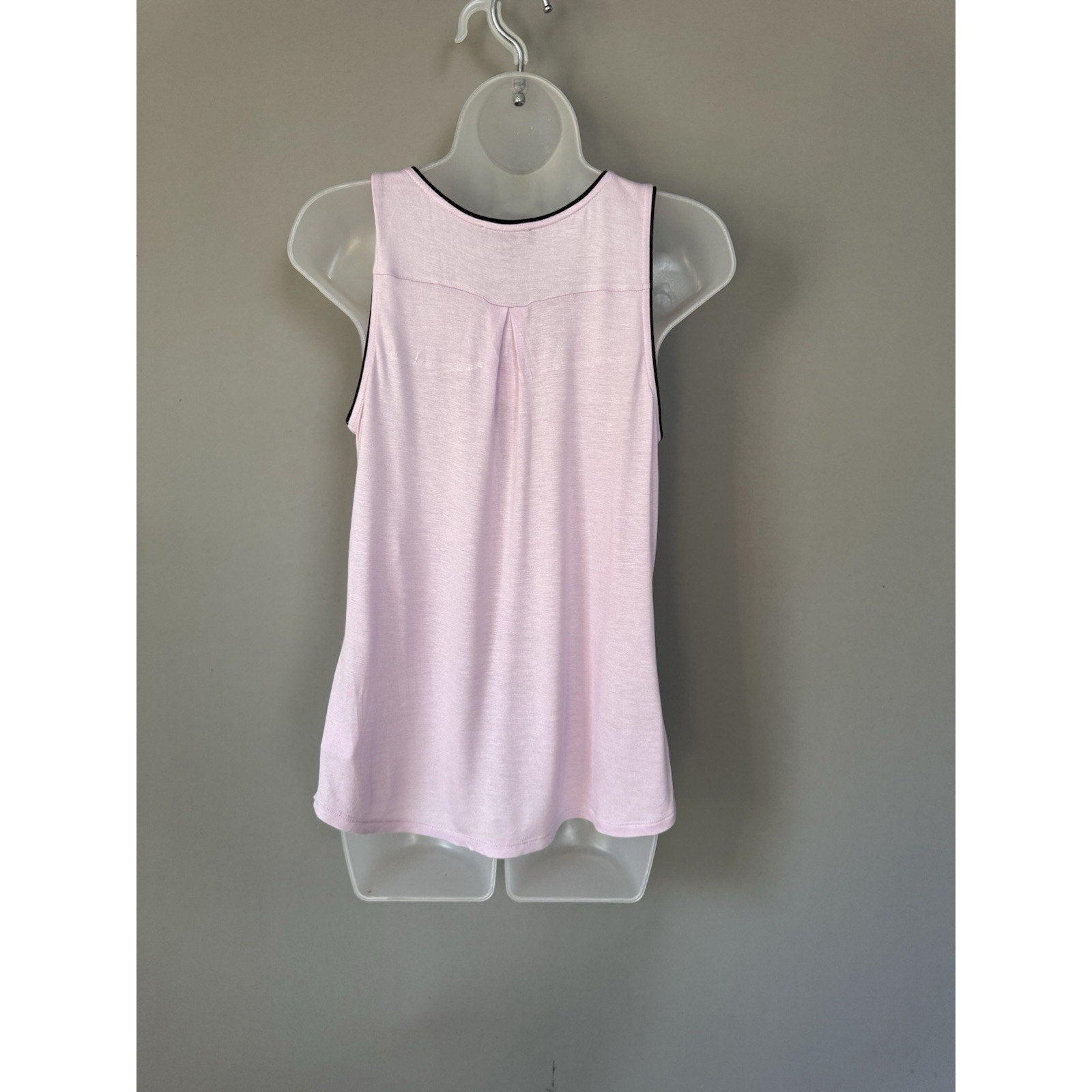 Express Pink Sleeveless V-Neck Blouse Decorative Zipper & Pockets Women’s S New