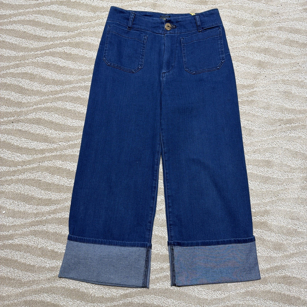 Maeve Colette Cuffed High Rise Wide Leg Size 29 Anthropologie