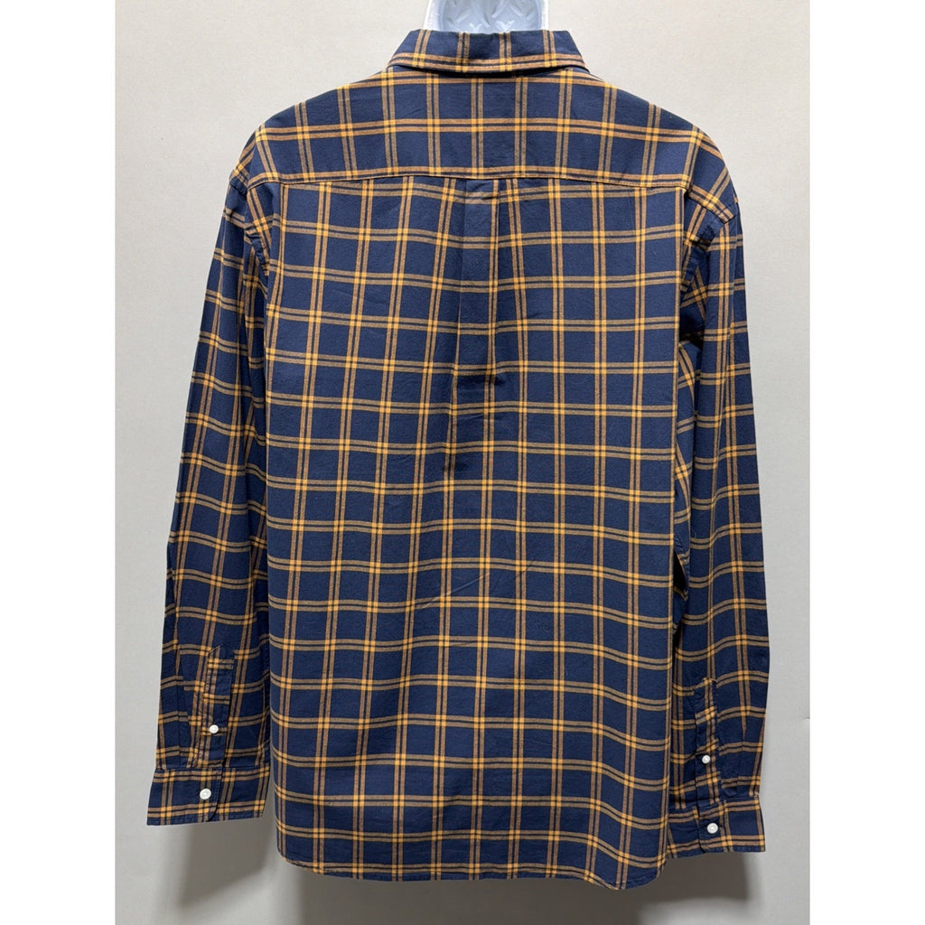 Old Navy Blue Tartan Plaid Men’s Long Sleeve Size XL Slim Fit NWT