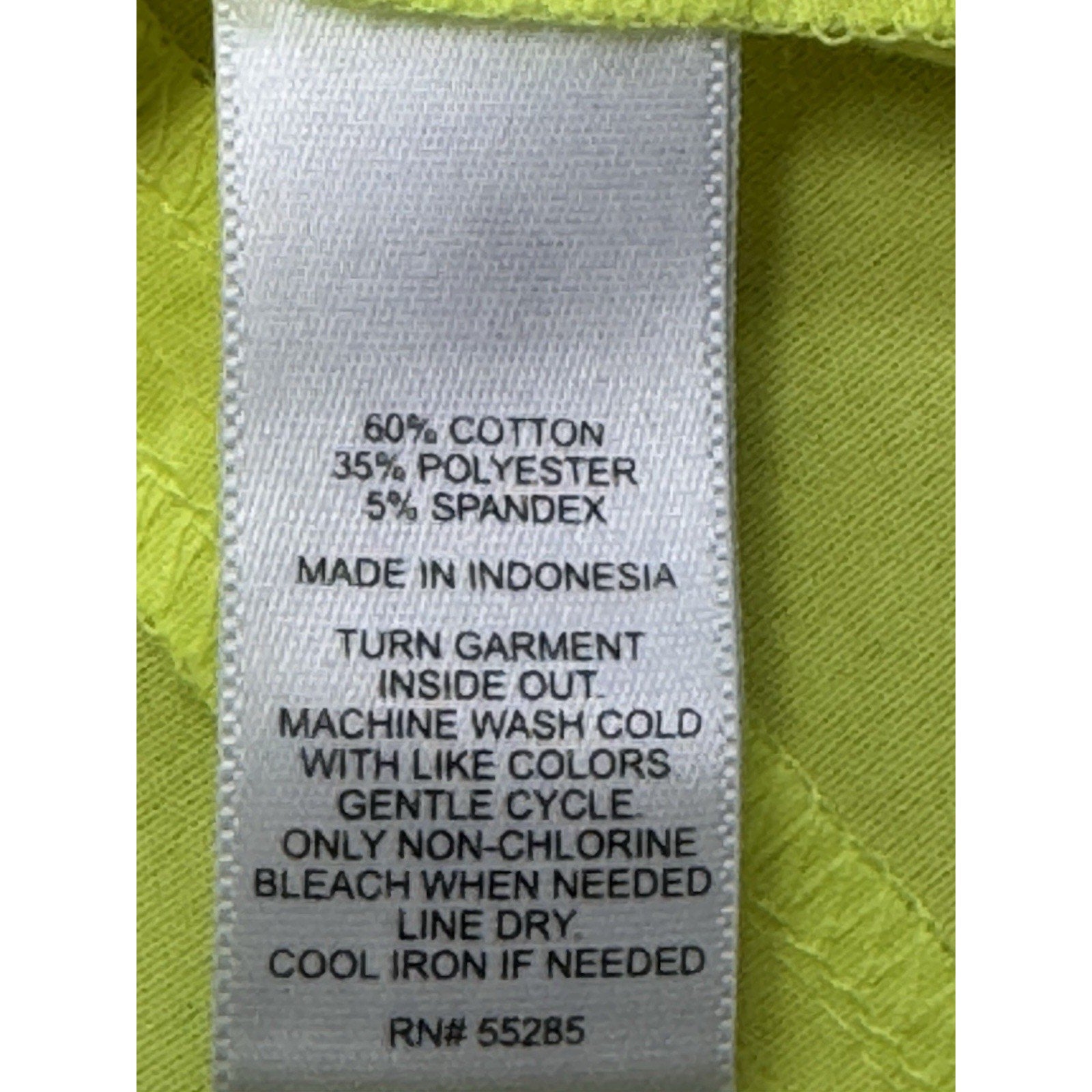 Express Yellow Sheer Hidden Button Down Shirt Short Sleeve Women’s Size L NWT