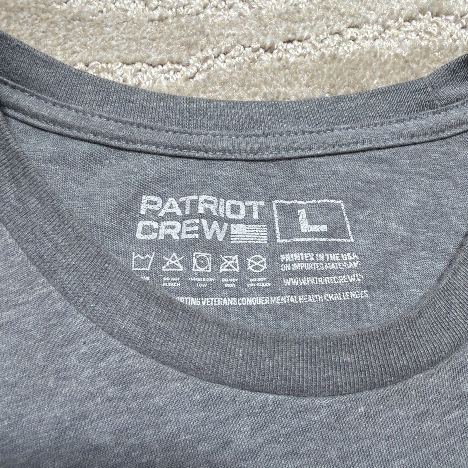 Patriot Crew USA American Military Flag Patriotic T-Shirt Size Large