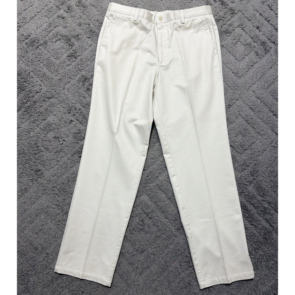 Dockers Individual Fit Waistband Pants Mens W36xL34 Biege Straight Slash Pocket