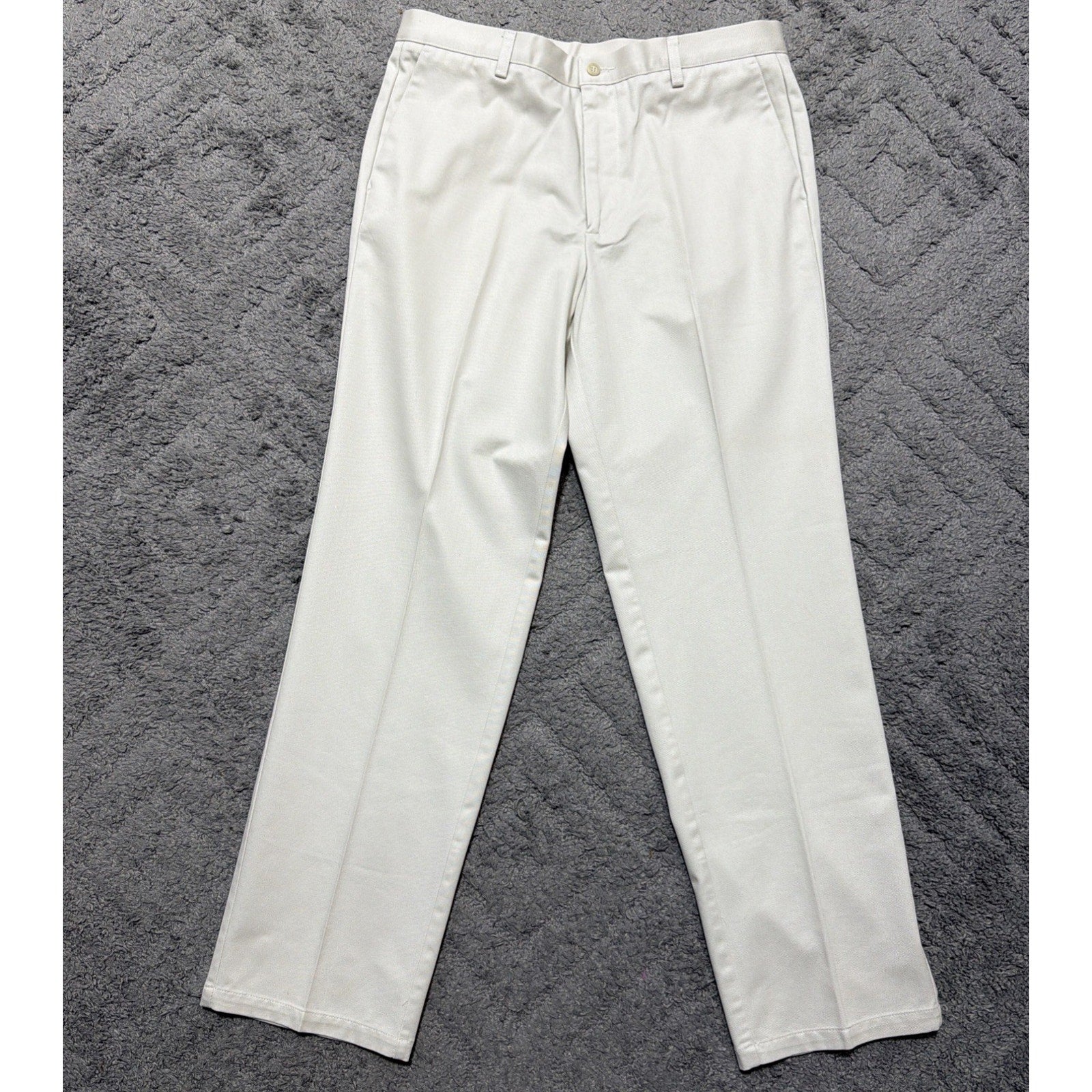 Dockers Individual Fit Waistband Pants Mens W36xL34 Biege Straight Slash Pocket