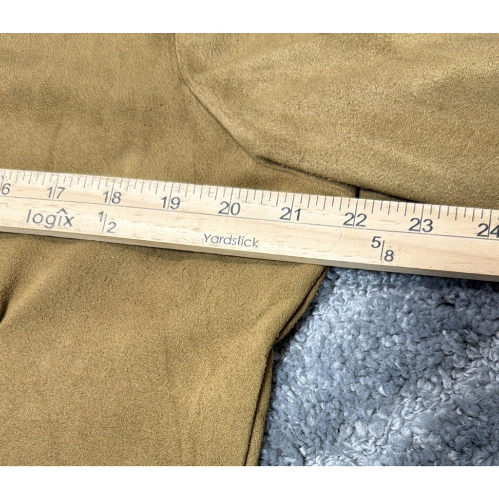 Banana Republic Women's Size XL Brown Vegan Suede Horsehair Oversized Shirt