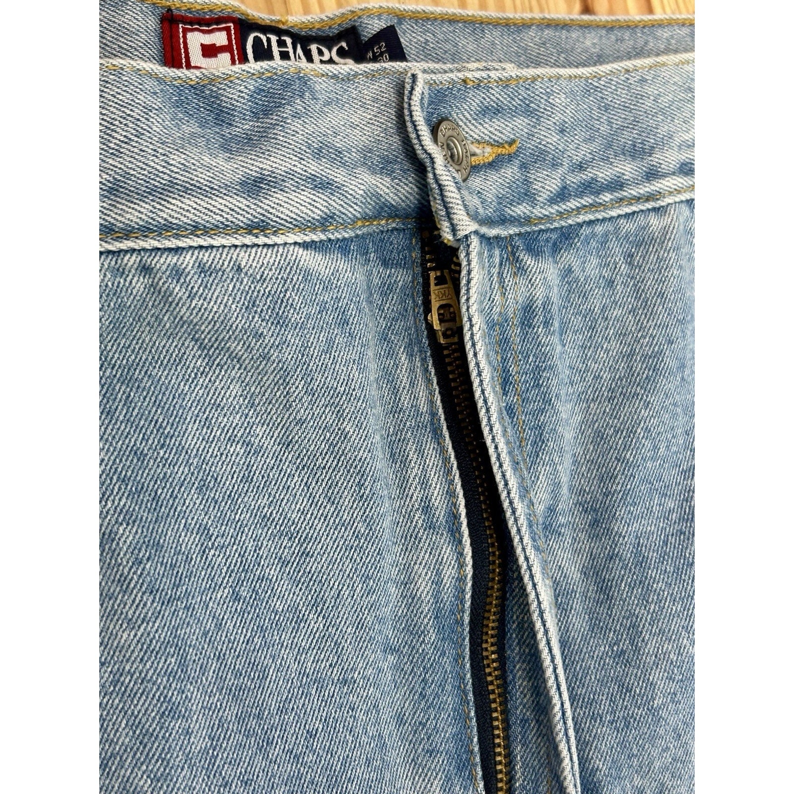 Chaps Ralph Lauren Jeans Mens 52x30 Blue Stone 99 Straight Leg 90s. 100% Cotton