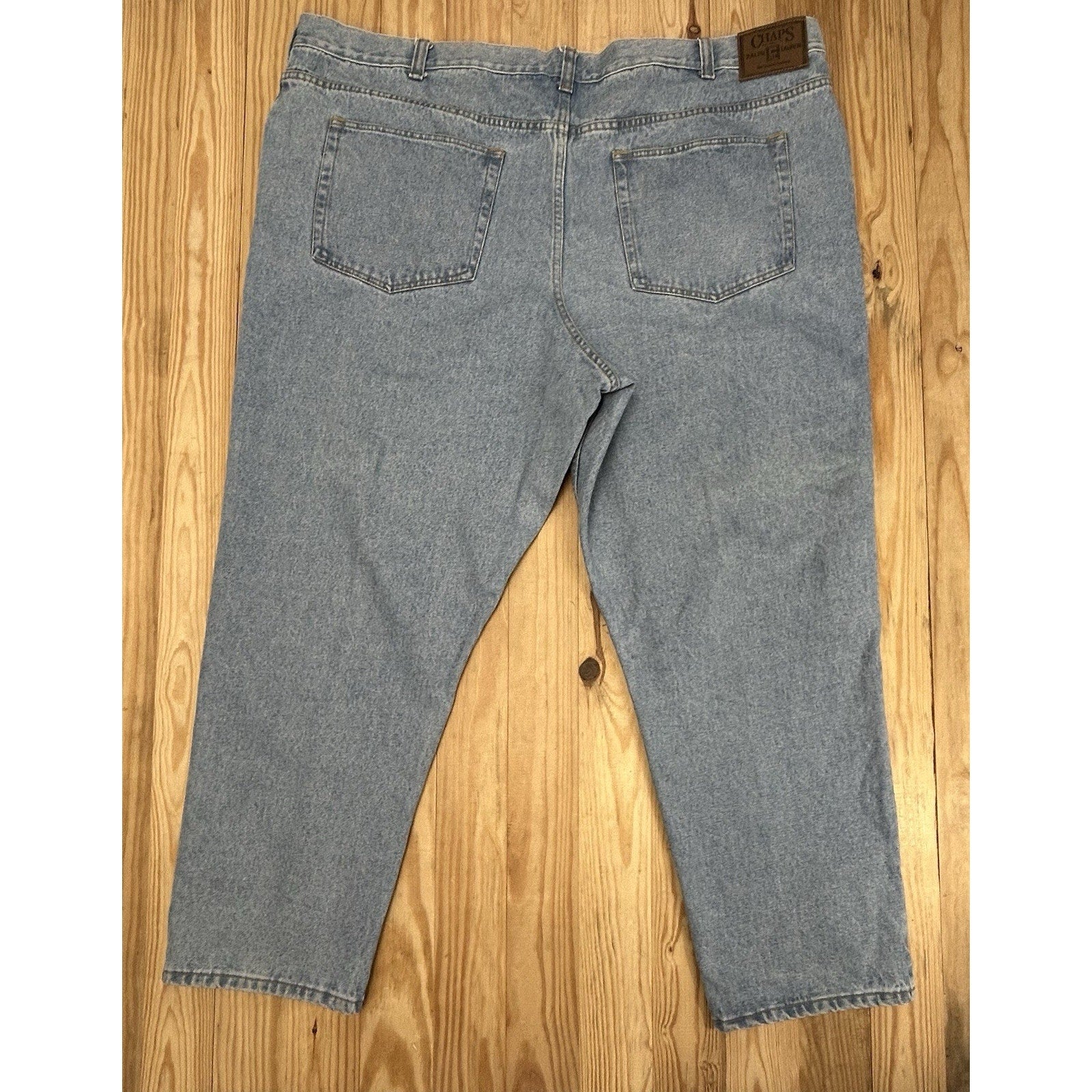 Chaps Ralph Lauren Jeans Mens 52x30 Blue Stone 99 Straight Leg 90s. 100% Cotton