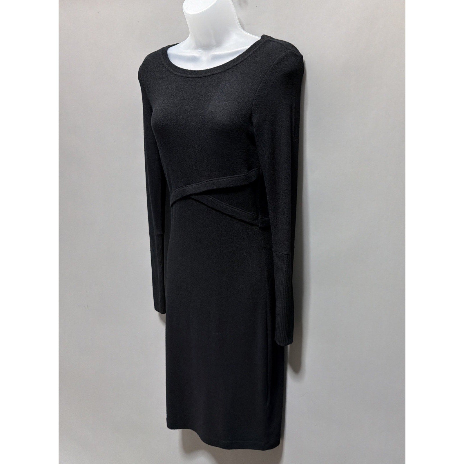 Express Womens Black Long Sleeve Knit Sweater Dress Size XS
