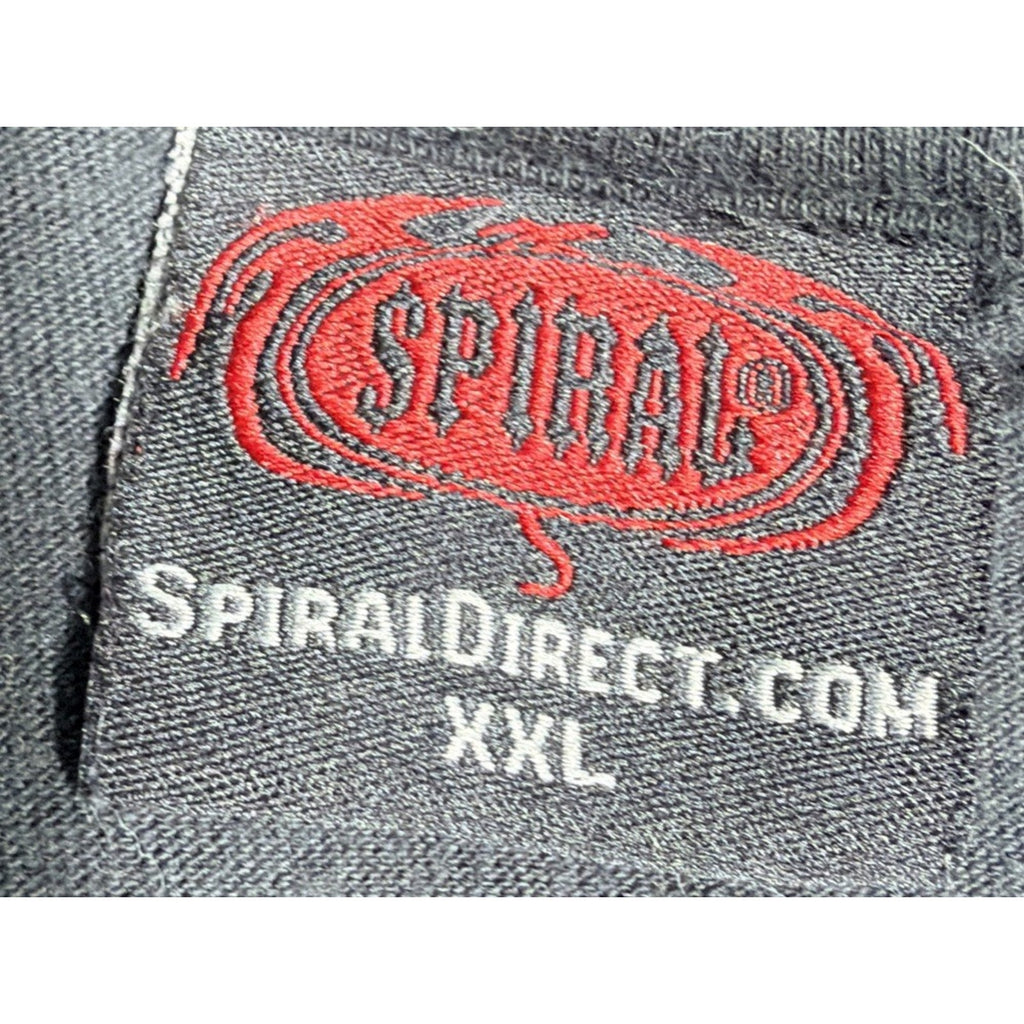 SPIRAL DIRECT BLACK RATTLE SNAKE PRINTED DOUBLE SIDED LONG SLEEVE T-SHIRT XXL