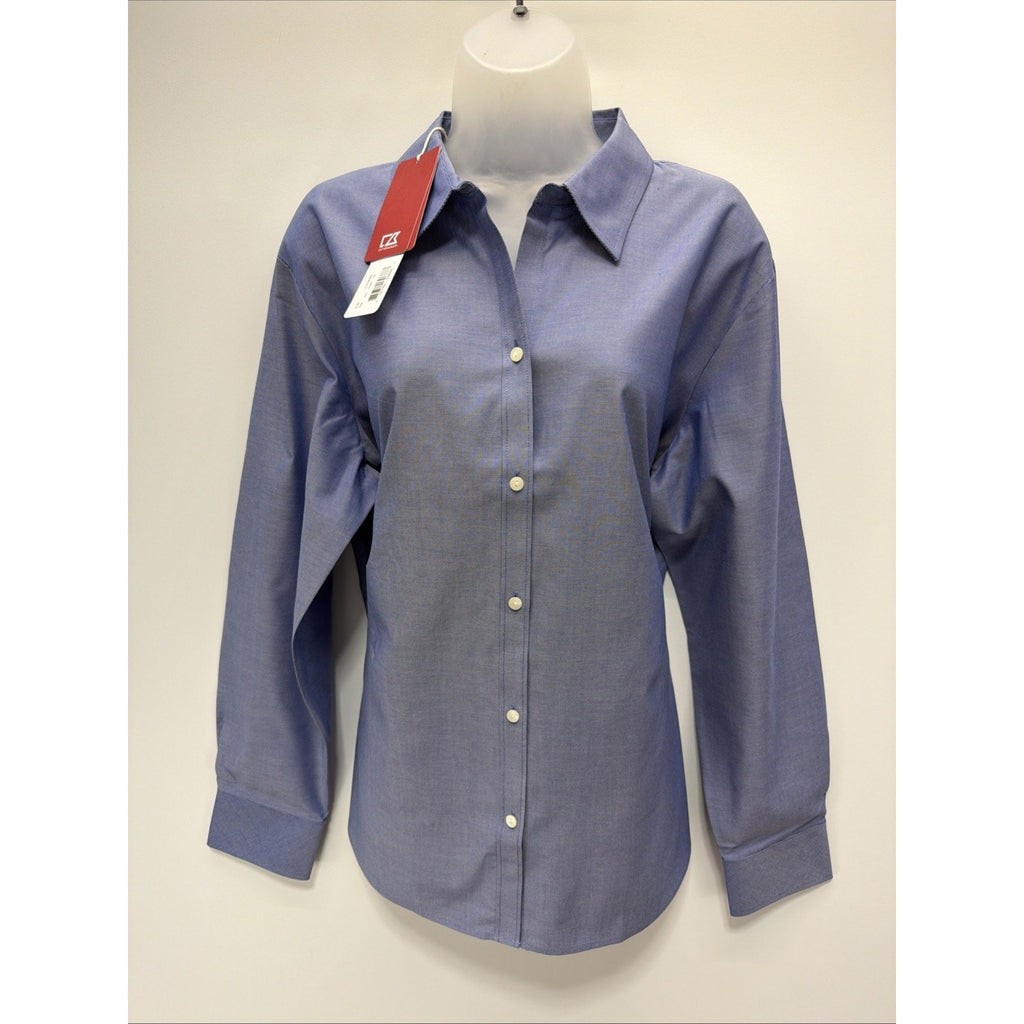 Cutter & Buck Womens XXL Blue Long Sleeve Button-Up Shirt New
