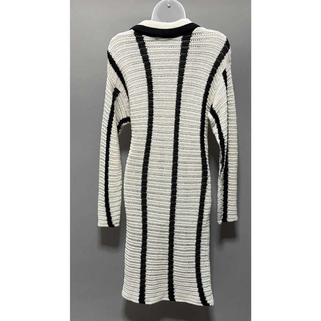 Pretty Little Thing Maternity Cream Long Sleeve Knitted Midi Dress Size 10 NWT