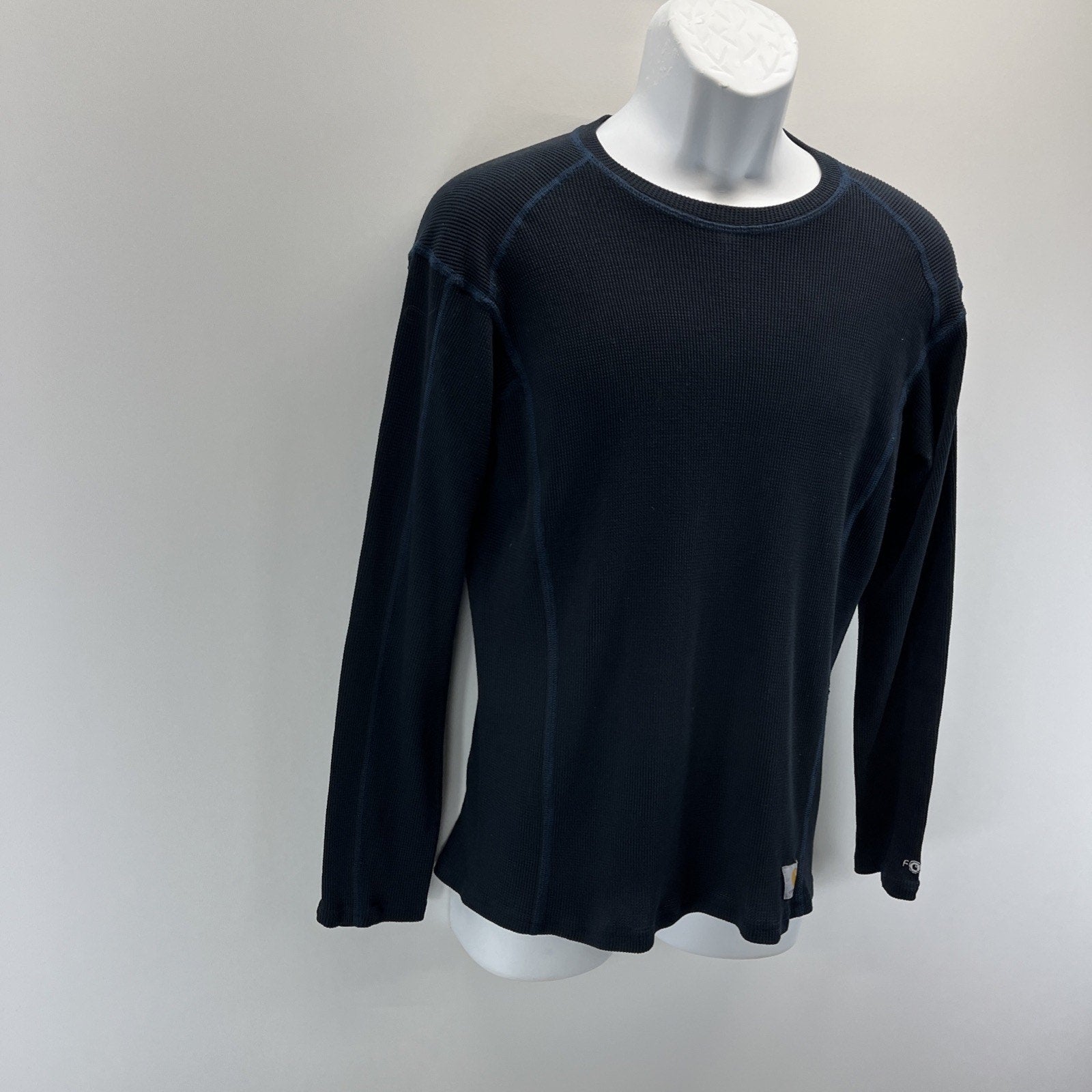 Carhartt Shirt Men XL Blue Sweatshirt Pullover Crewneck Polyester Thermal