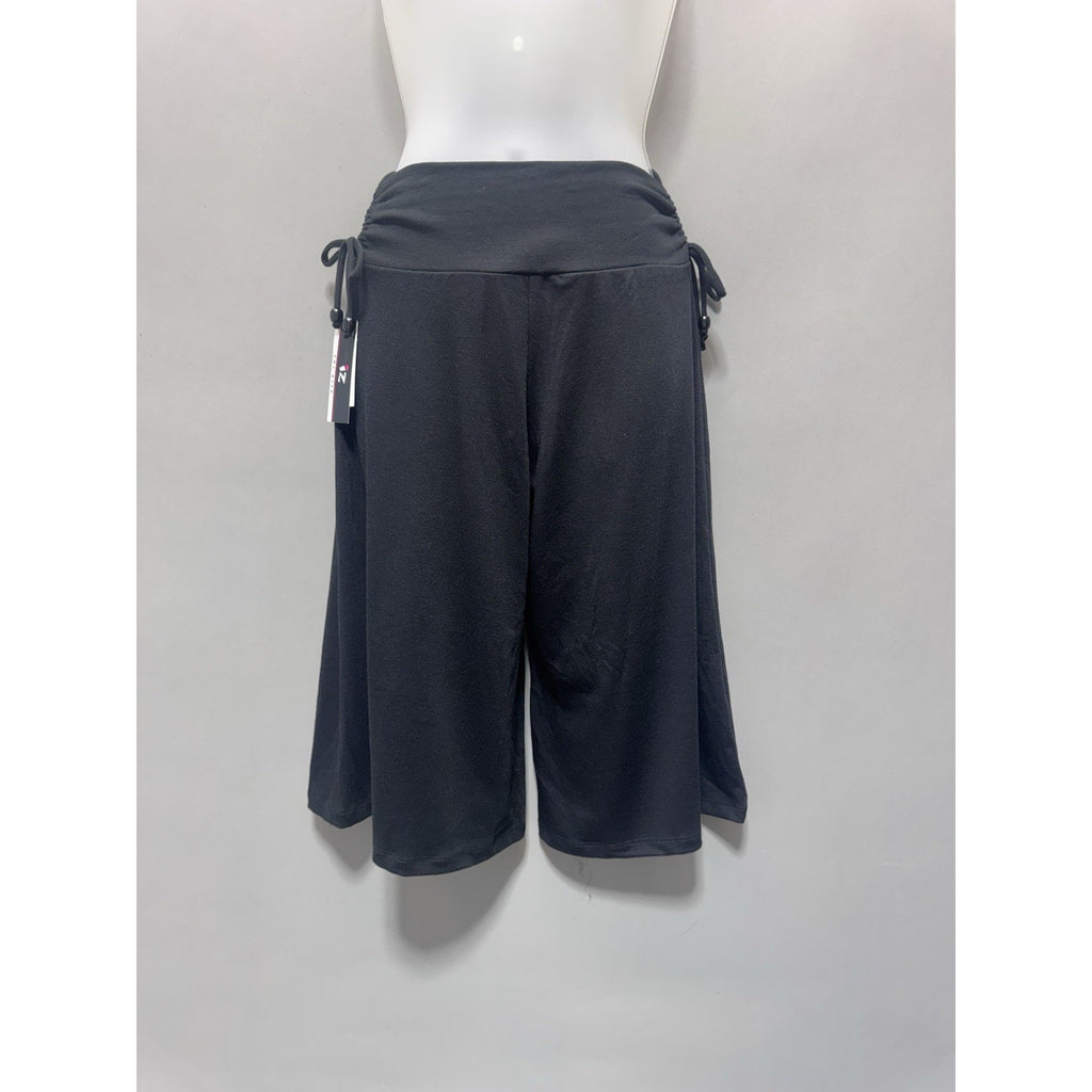 IZ Byer Black Wide Leg Pants Girls Medium 10-12 NWT Pull On Gaucho Culotte