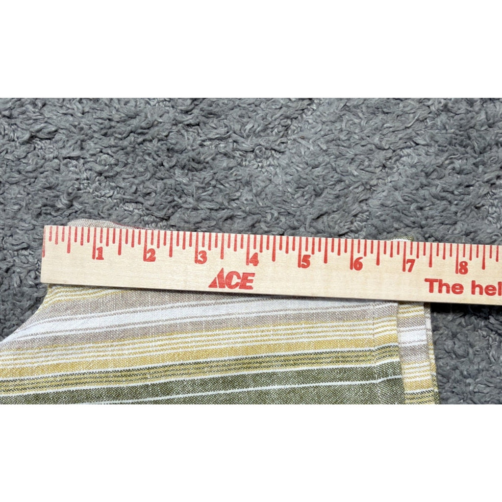Definitions By D Jeans Shorts Striped Multicolor Front Tie Linen Blend Pockets M