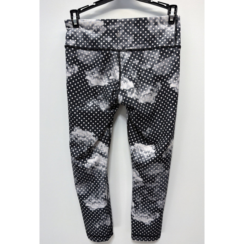 Lululemon Wunder Under II Crop Leggings Dottie Dream Rose Neutral Blush Size 8