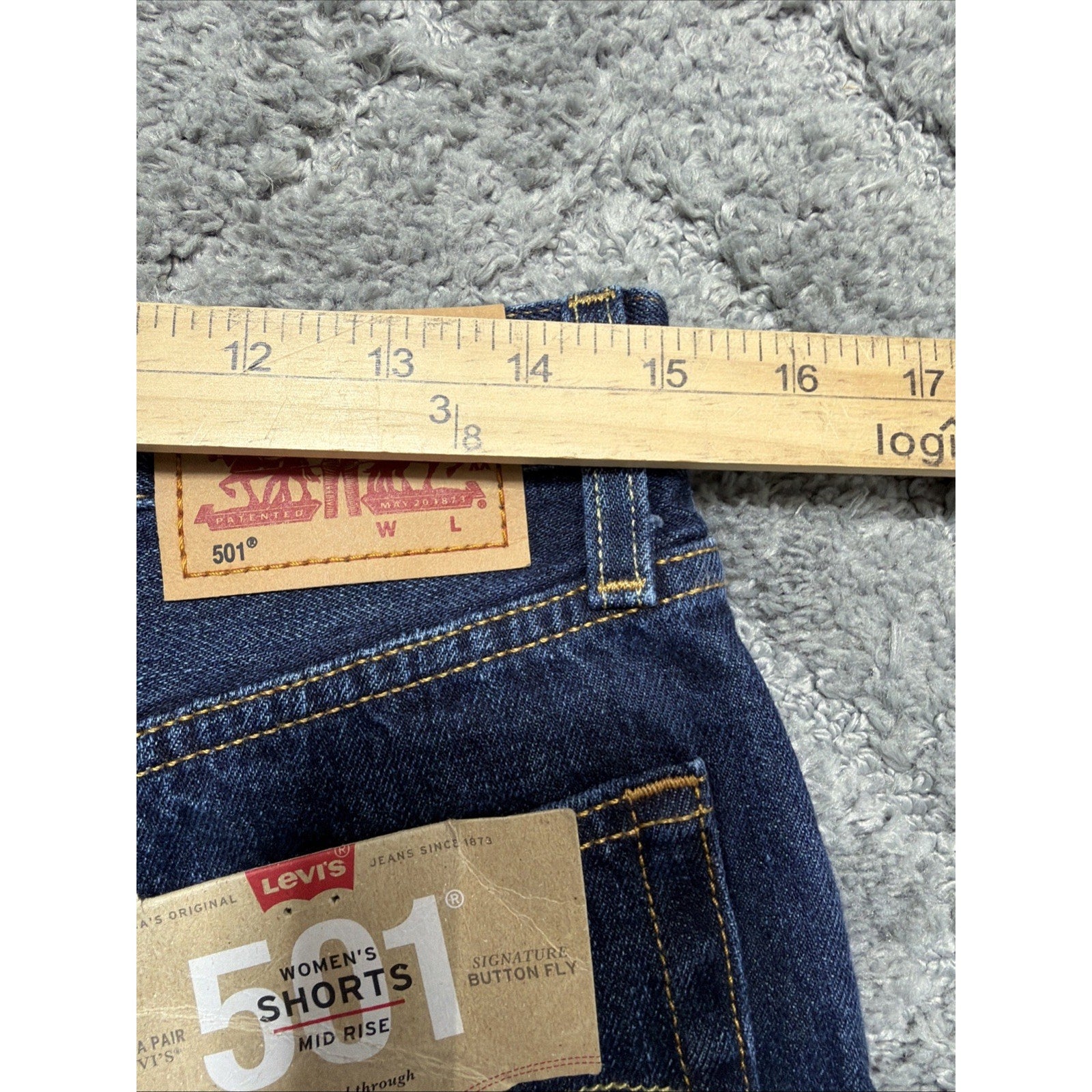 Levi's 501 XX Jean Shorts Women's Size 27 Dark Wash Denim High Rise Raw Hem New