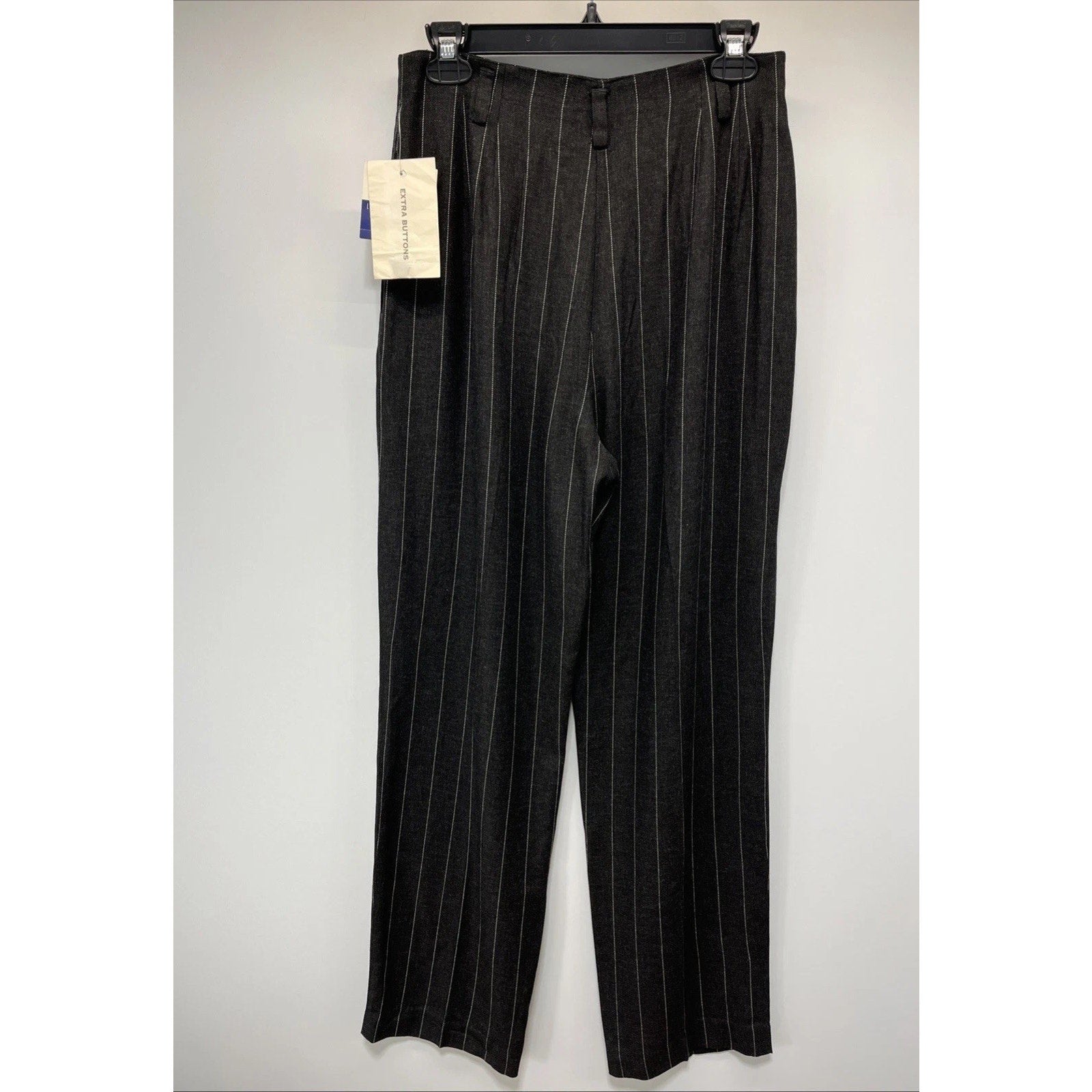 LIZ CLAIBORNE LIZSPORT -Black Pinstripe Straight Leg Pants Size 10 29x30