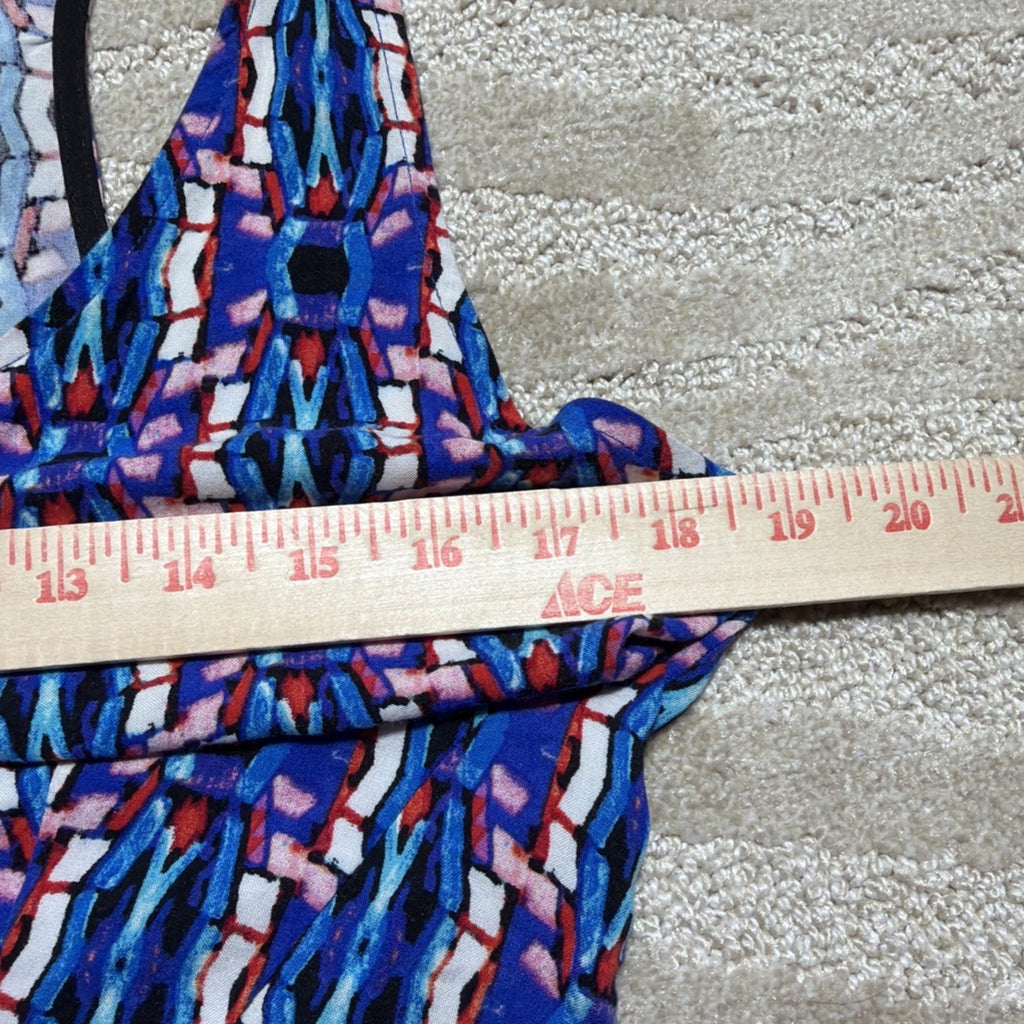 Bebop racerback colorful sleeveless Mini dress Beachy Vaca Casual size XL