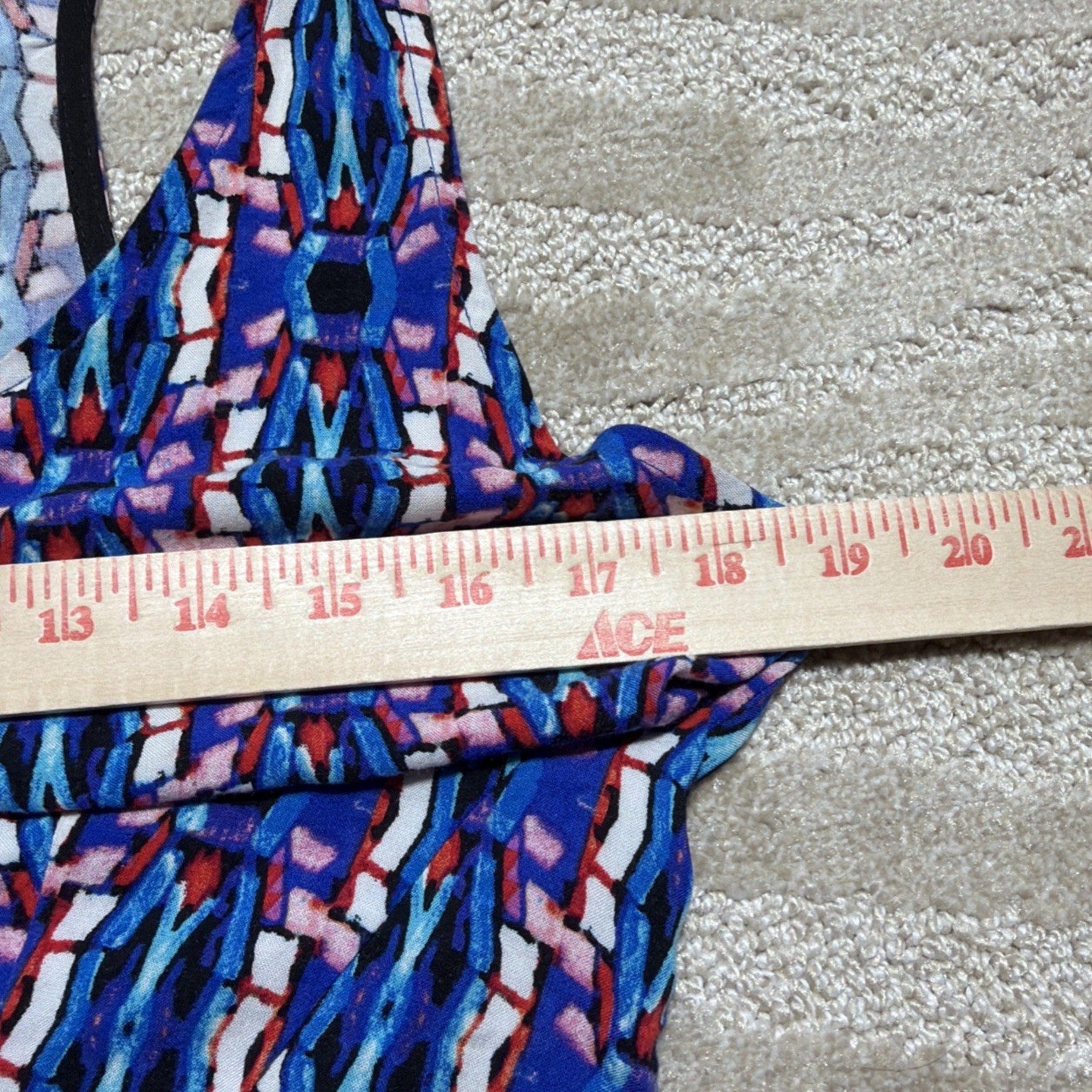 Bebop racerback colorful sleeveless Mini dress Beachy Vaca Casual size XL