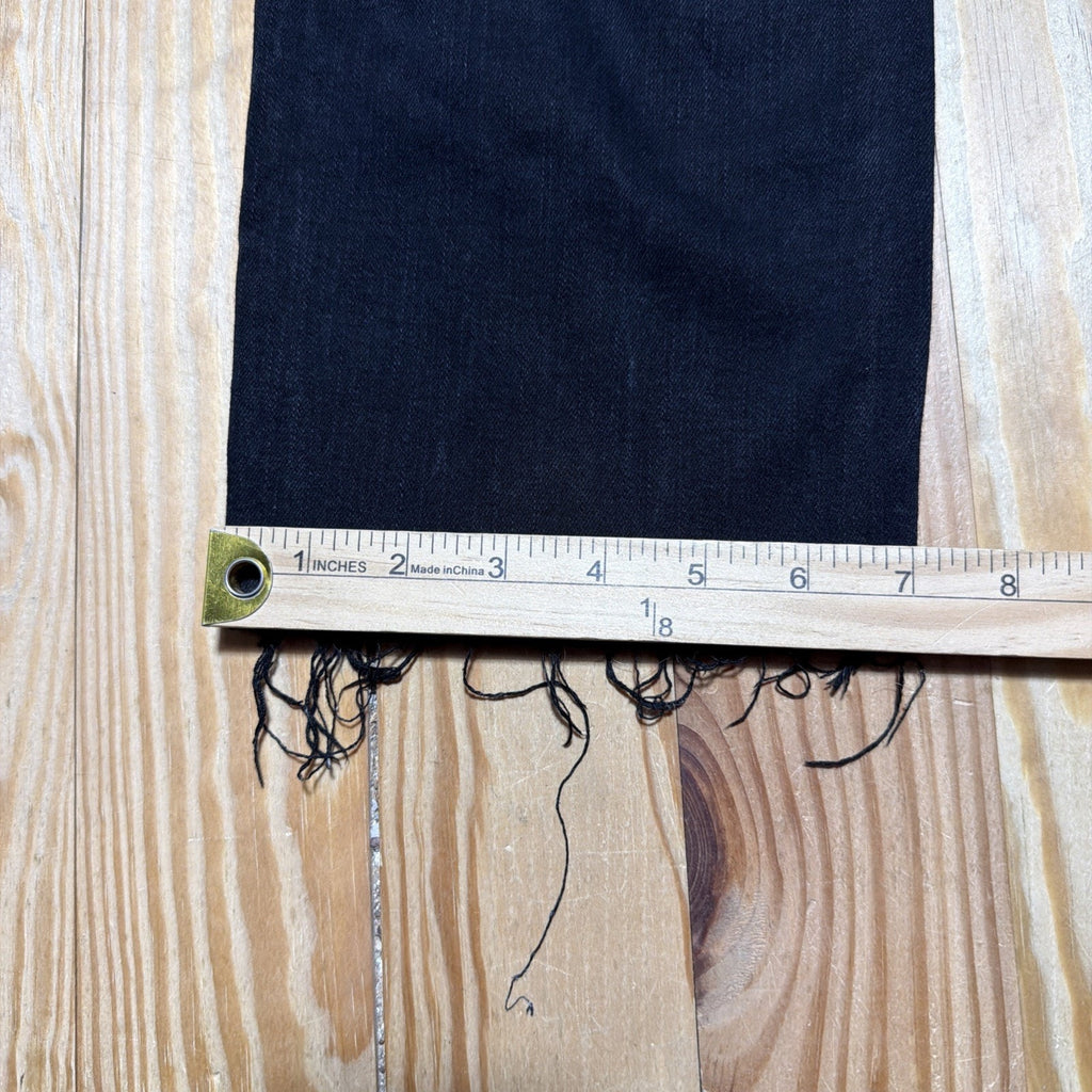 Flying Monkey Womens Hig Rise Slim Crop Jeans 30 Black Stretch Denim Raw Hem