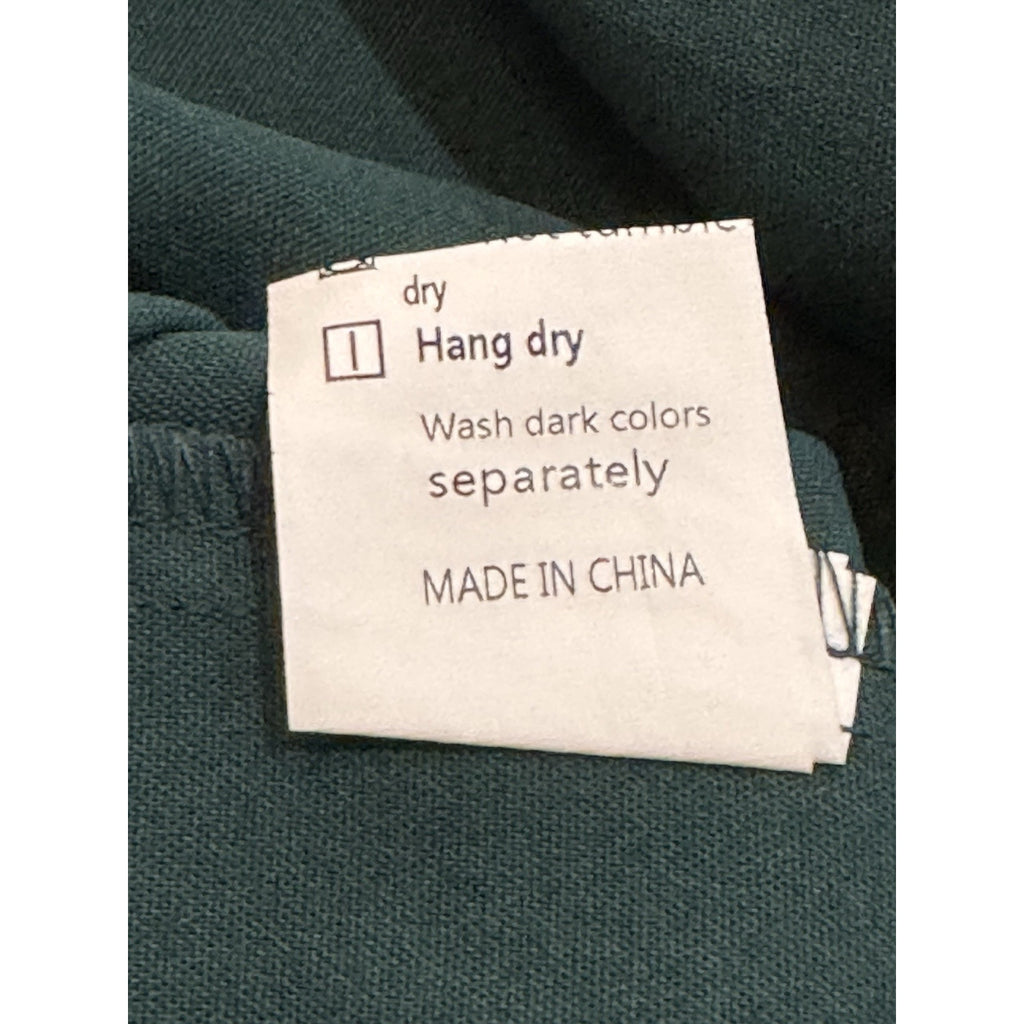 FUNLINGO Size 2XL Women's Green V-Neck Button Decorated 3/4 Sleeve Blouse NWT