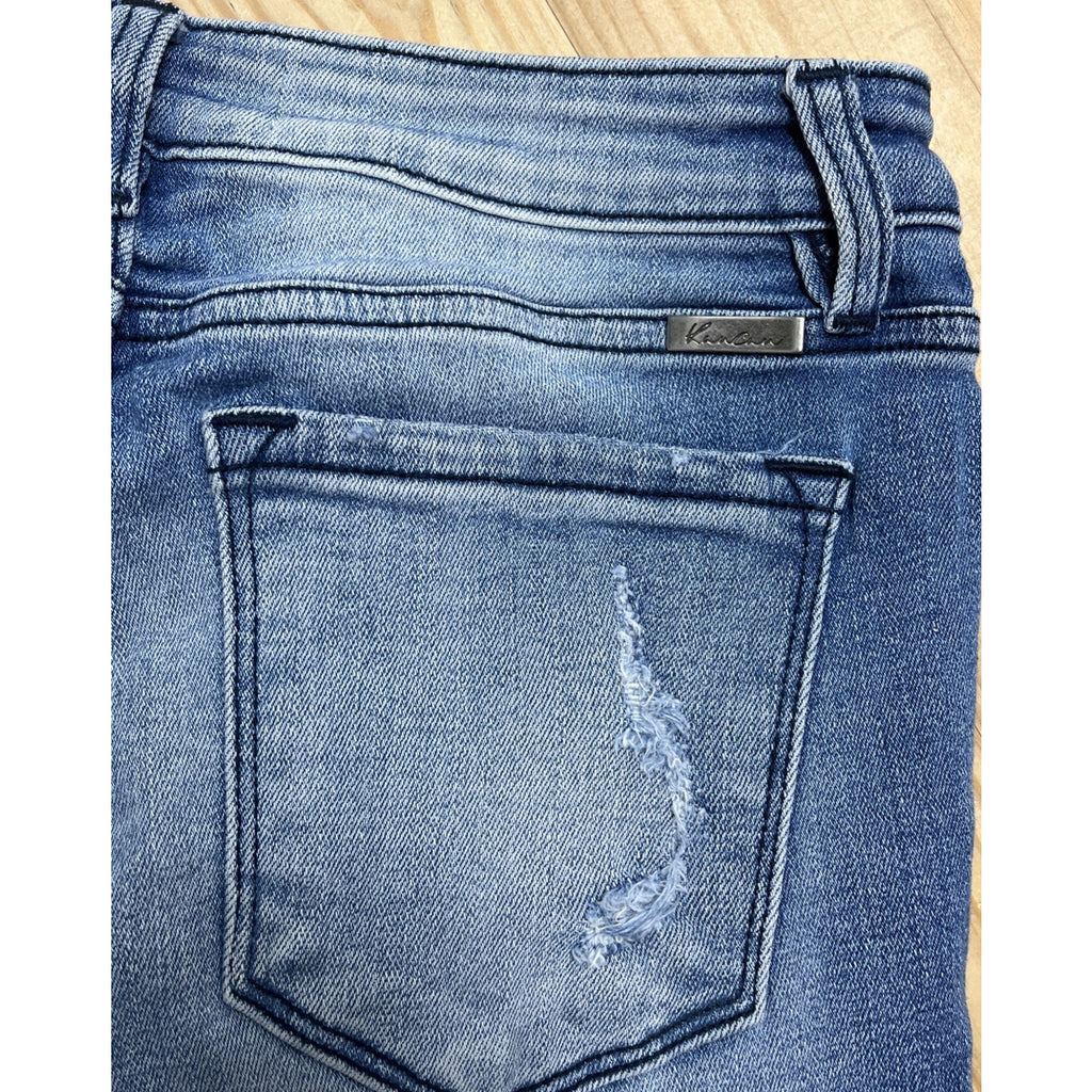 KanCan Womens Skinny Jeans Size 5 / 26 Distressed Low Rise Stretch Raw Hem