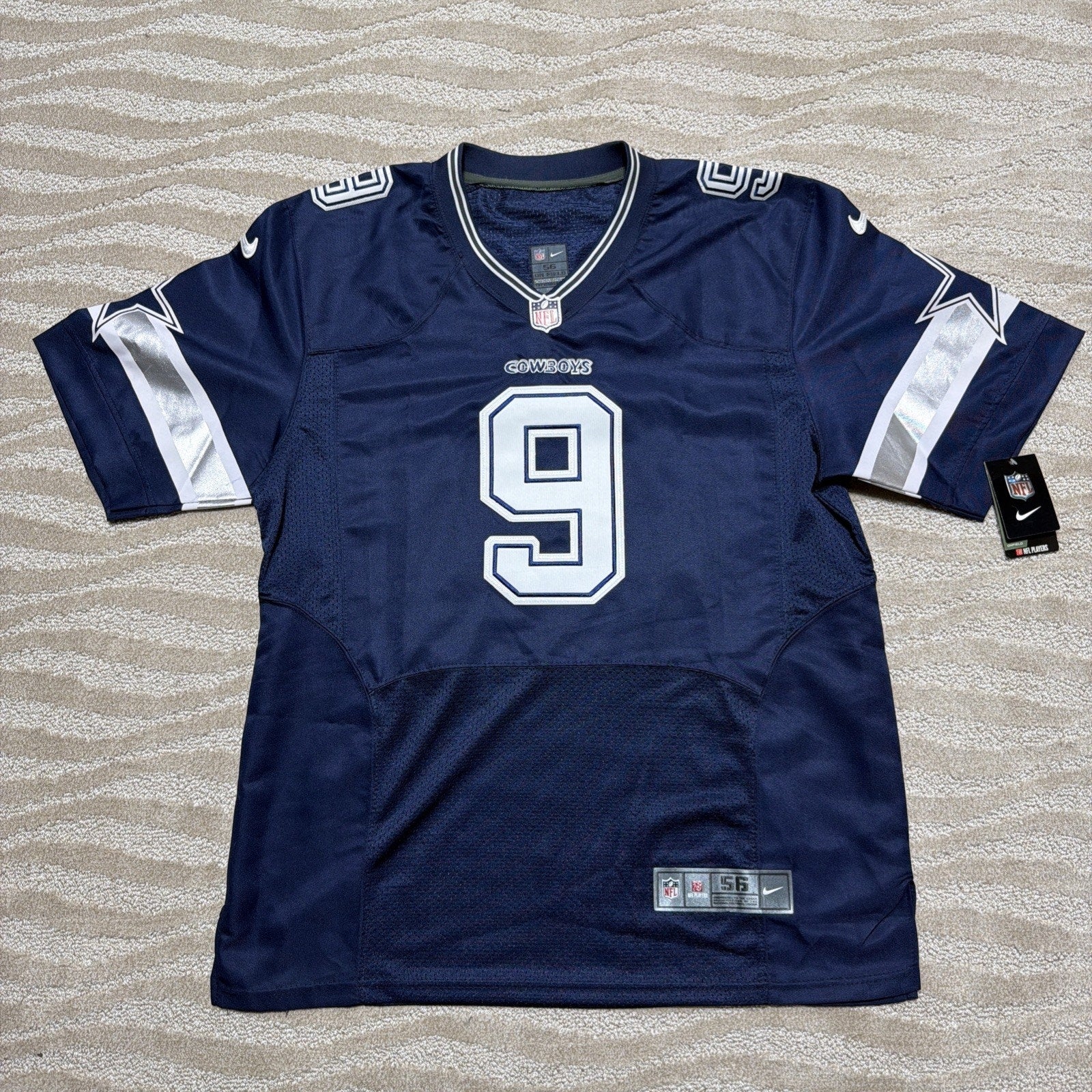 Nike On Field Tony Romo #9 Dallas Cowboys Jersey Navy Men’s Size 56 NWT