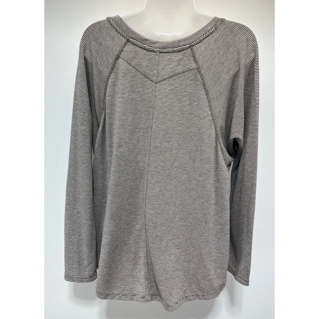 Tommy Hilfiger Sport Oversized Long Sleeve Gray Stripe Size Small