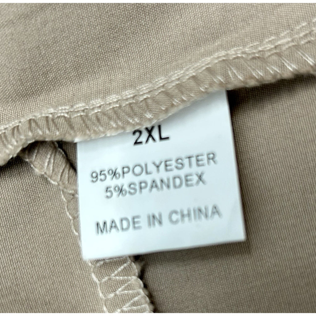 Zenobia Tan Blazer Jacket Womens Size2XL Open Front Ruched 3/4 Sleeve New W Tag