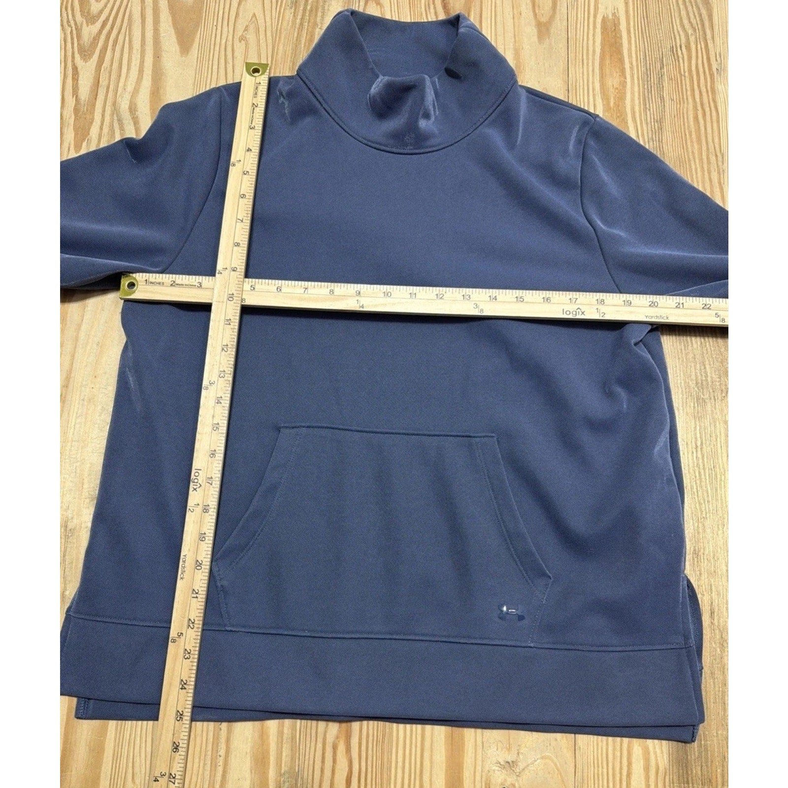 Under Armour Coldgear Loose Mirage Fleece Mock Neck Pullover Sweatshirt - L EUC