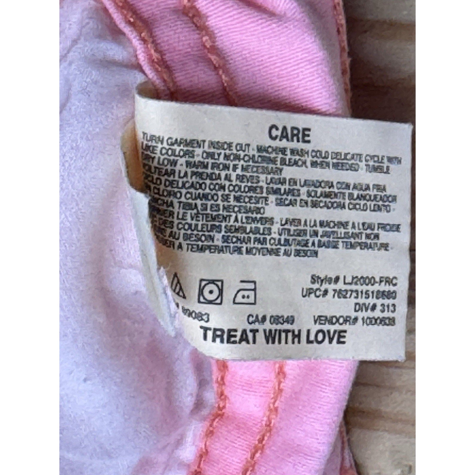 LEI - Distressed Pink Ashley Lowrise Denim Shorts Juniors Size 9 Short Shorts