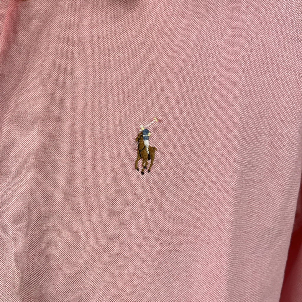Men's Polo Ralph Lauren Slim Fit Oxford Shirt Pink Size 12/XS