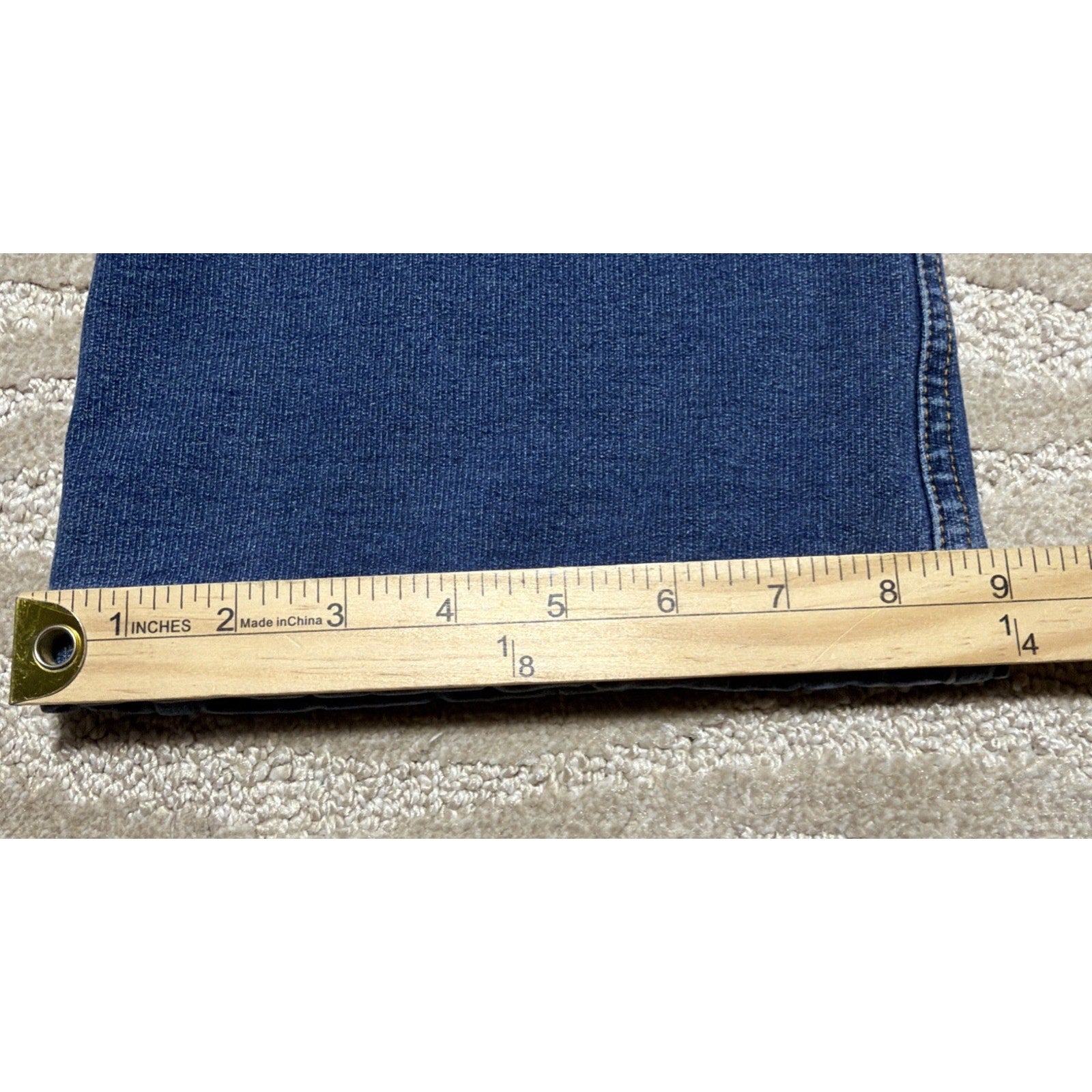 PAJAMA JEANS WOMEN'S PULL-ON BOOT LEG BLUE JEANS STRETCHY 30x27