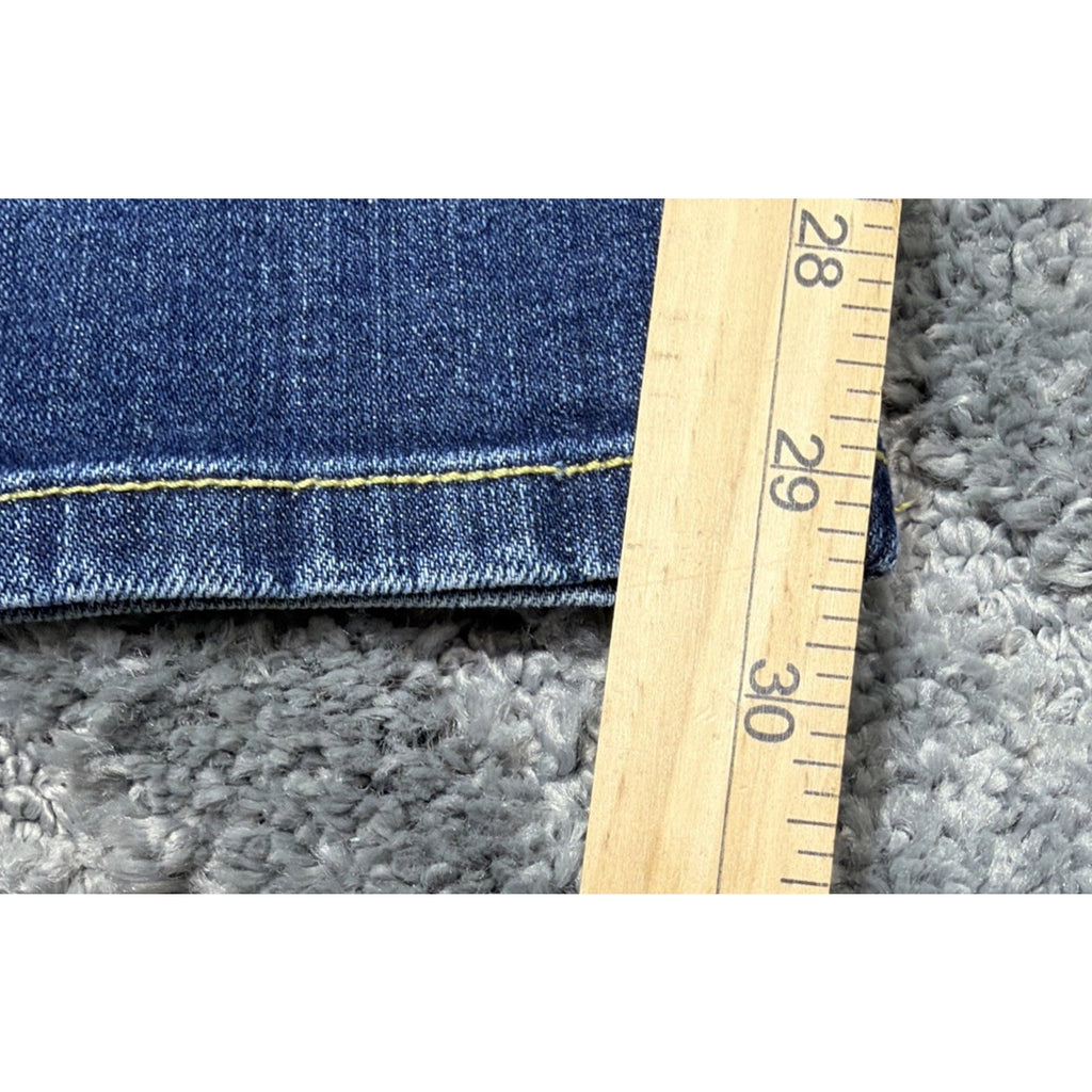 Levis The Original Mid Rise Skinny Jeans Womens 10M Blue Dark Wash Stretch Denim