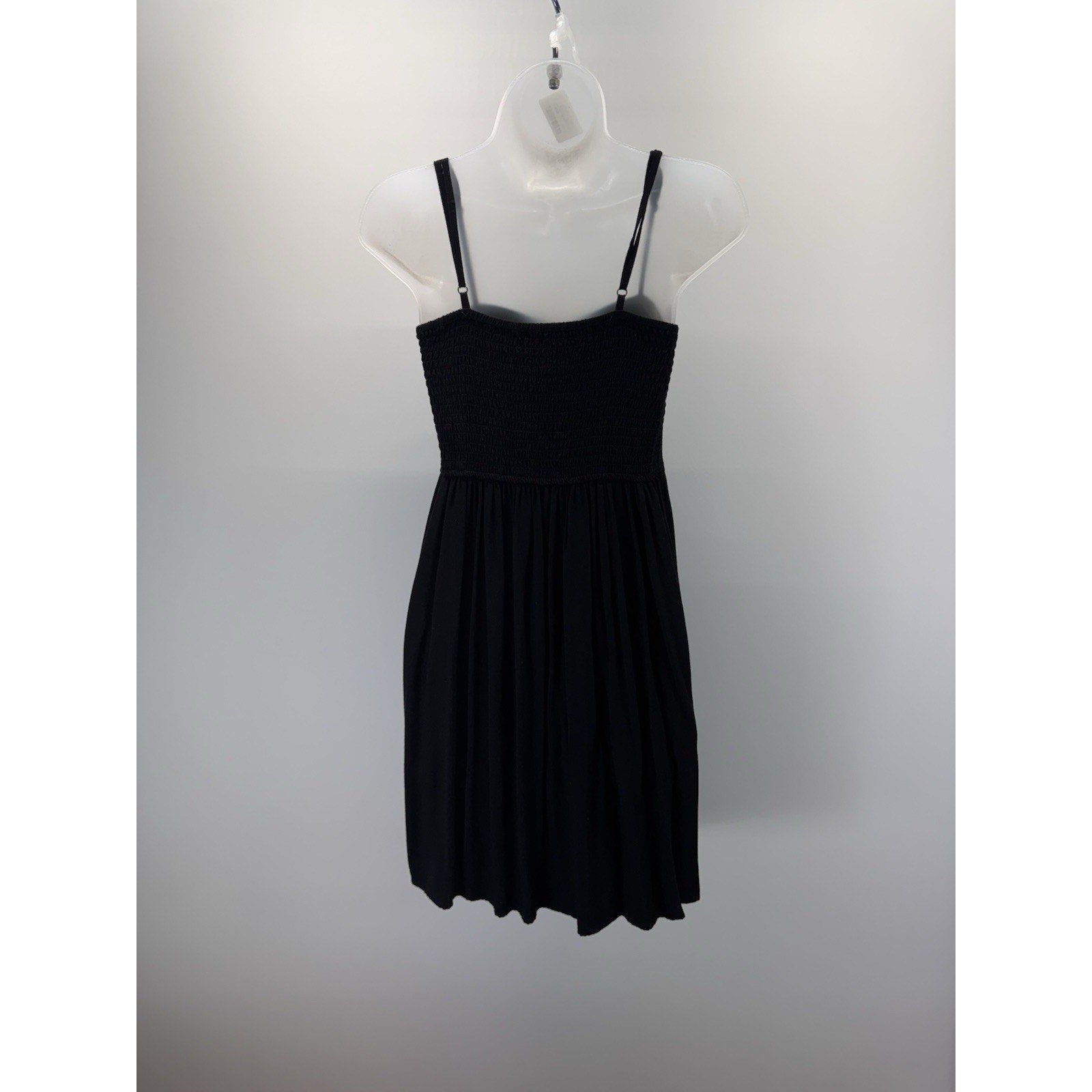 Rewash Womens Molded Cup Dress Black Sz S Adjustable Straps Smocked Back