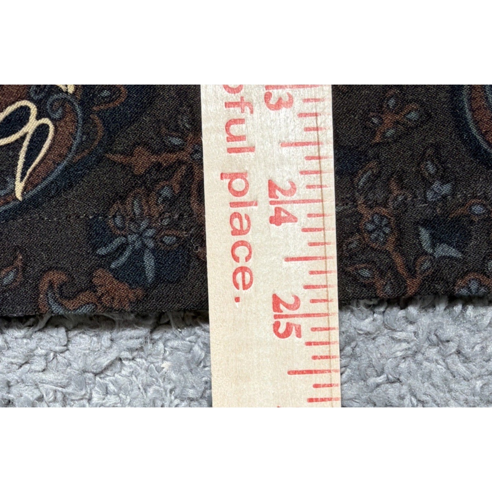 Vintage La Cabana Brown Paisley Long Sleeve Button Up Shirt Women Size: M