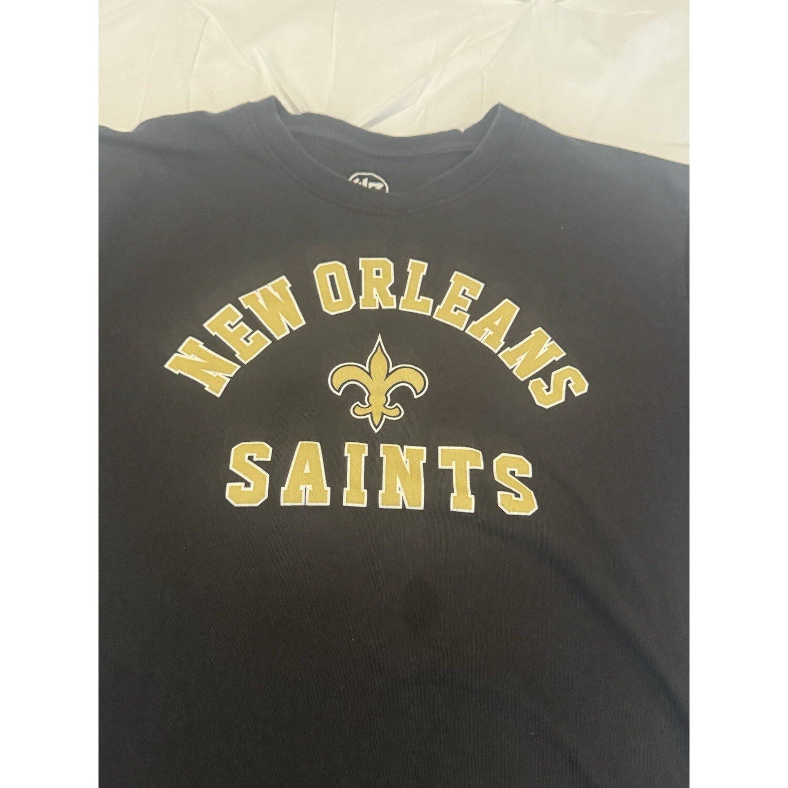 47 Brand New Orleans Saints T Shirt Mens XXL Black Gold NFL Football Graphic Tee