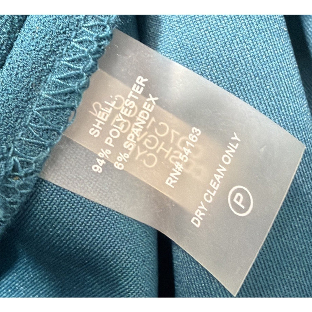 Calvin Klein Dress Teal Blue Green Size 6 Long Sleeve Sheath Knee Length NWT