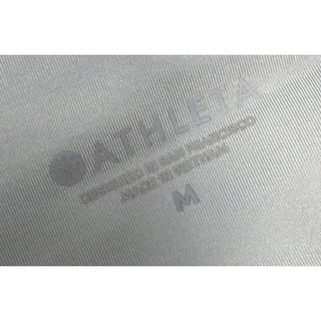 Athleta 7/8 Ankle Leggings Colorblock Gray Black Size M Womens Yoga Running